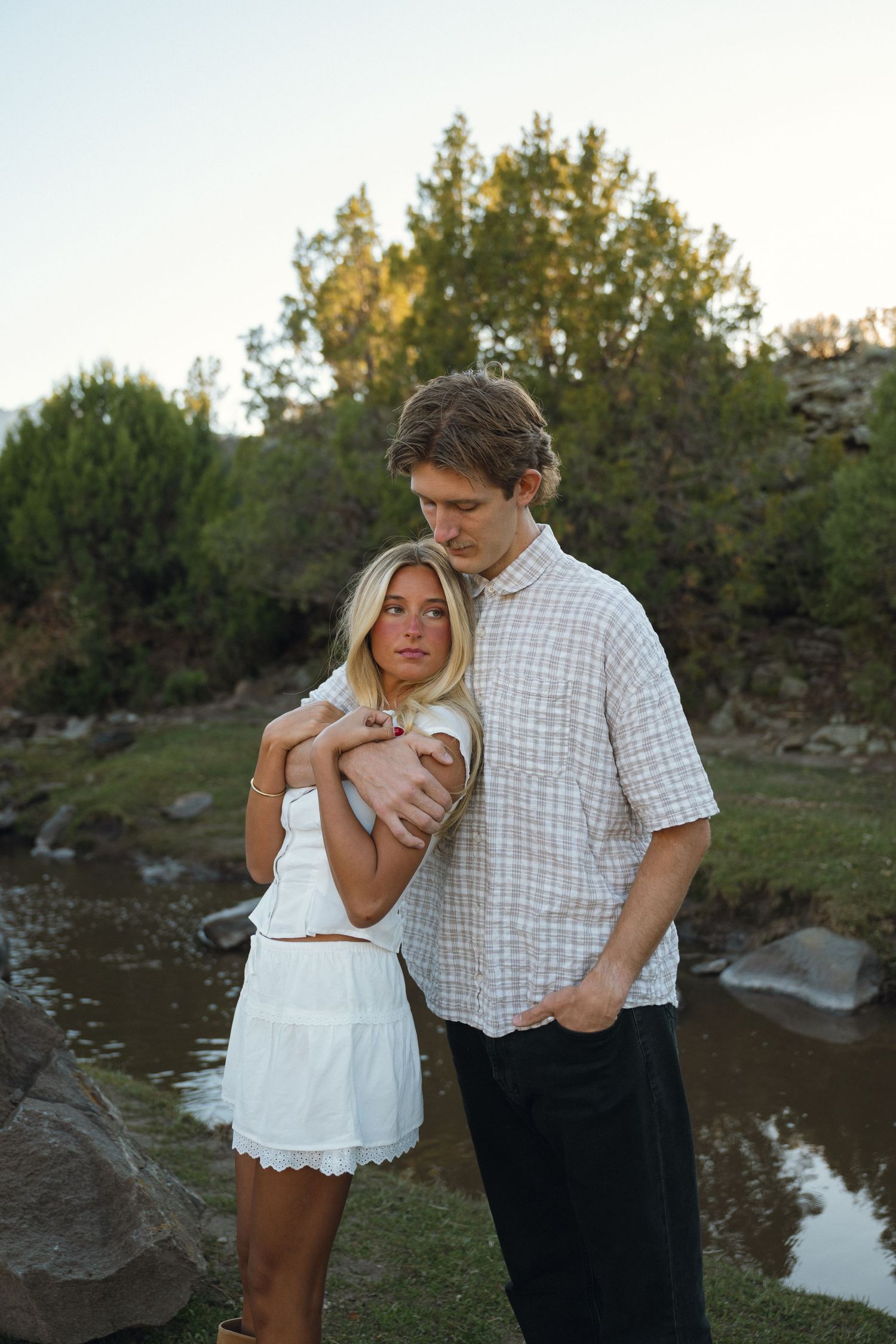 Engagement session in the Southern Utah mountains captured by a film photographer