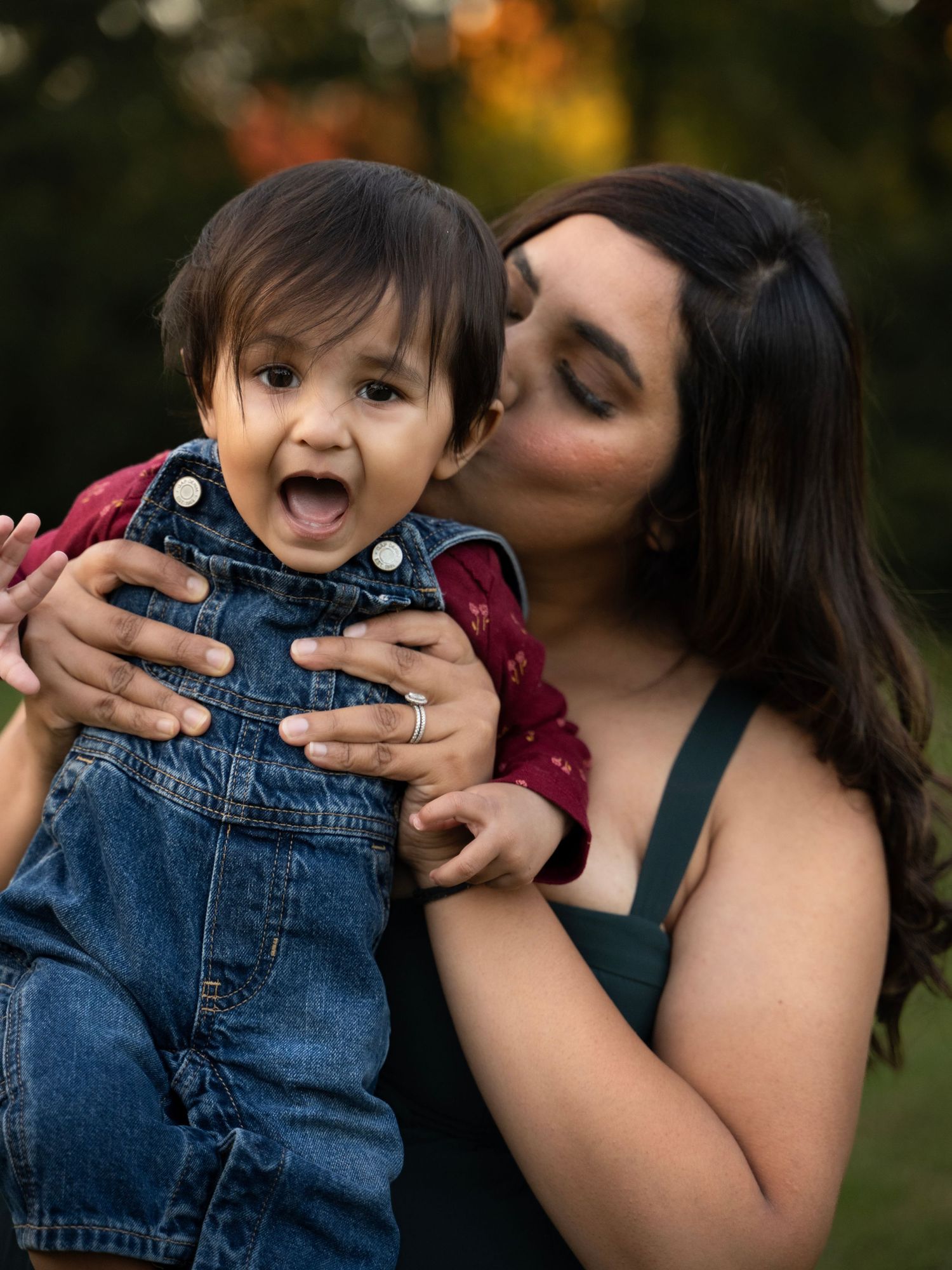 Mama and her baby during a photoshoot