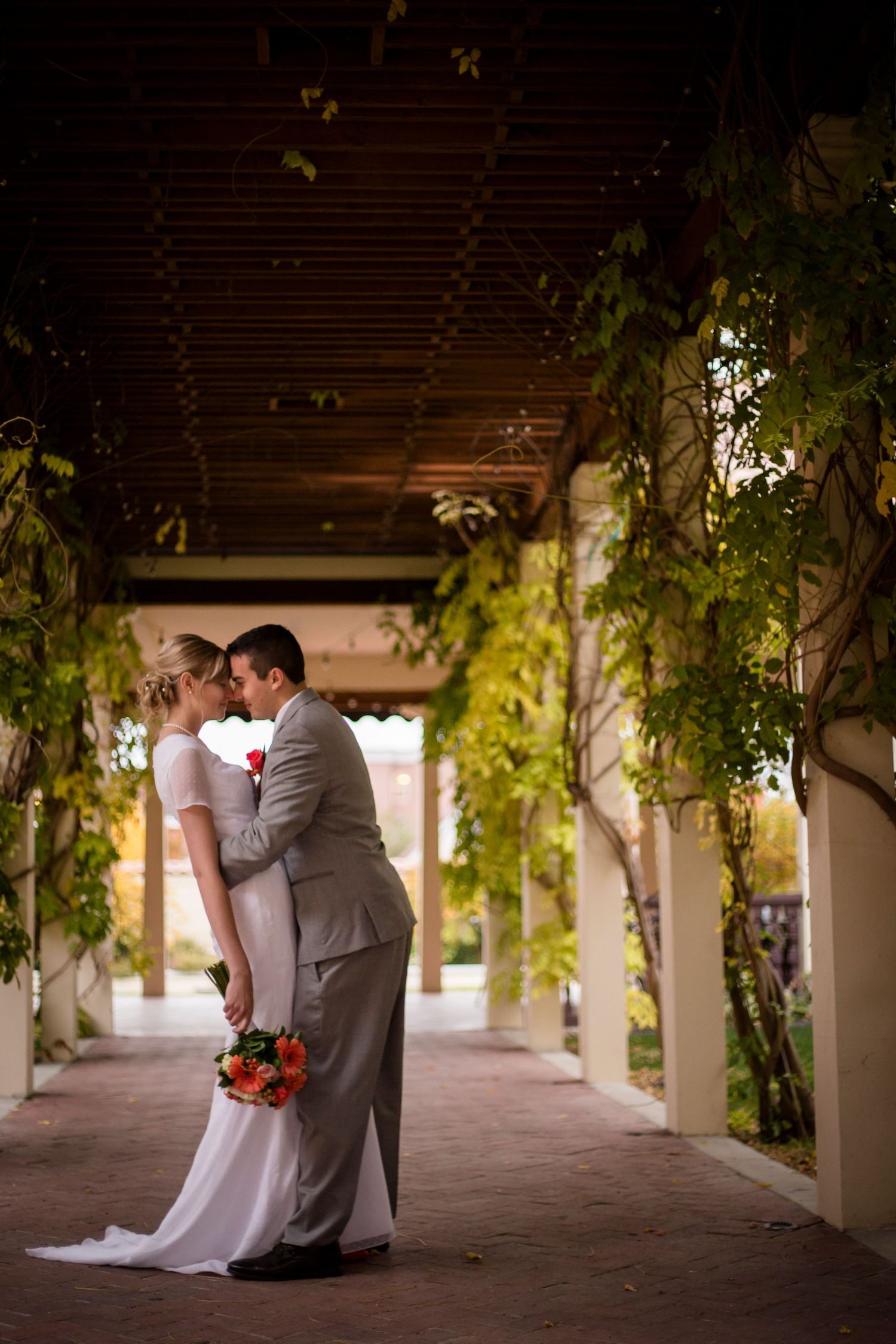 Springville Art Museum Utah wedding bride and groom