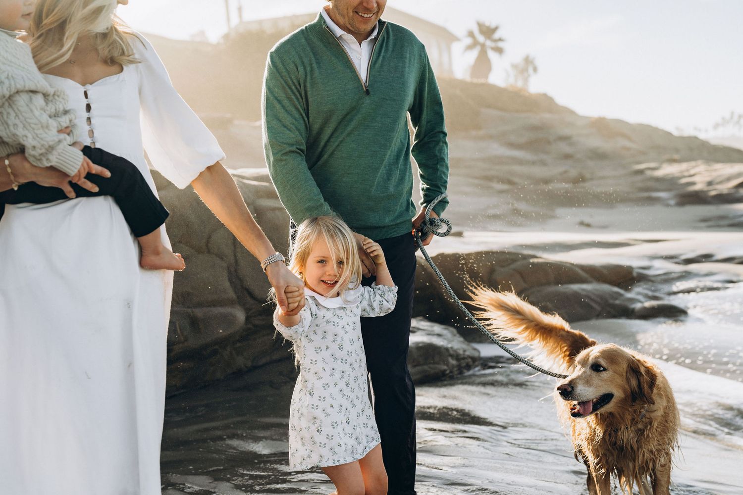 Gorgeous morning family & pet photo session at La Jolla Windansea, San Diego, California