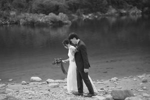 black and white wedding photos