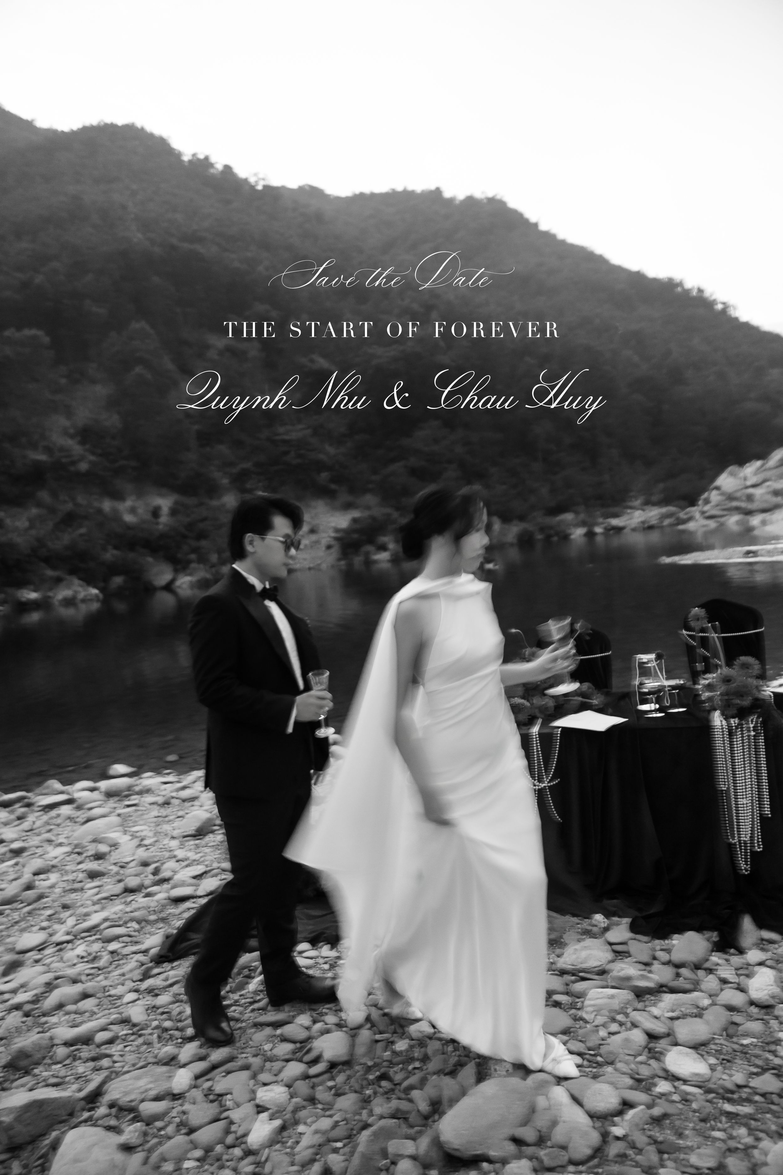 black and white wedding photos