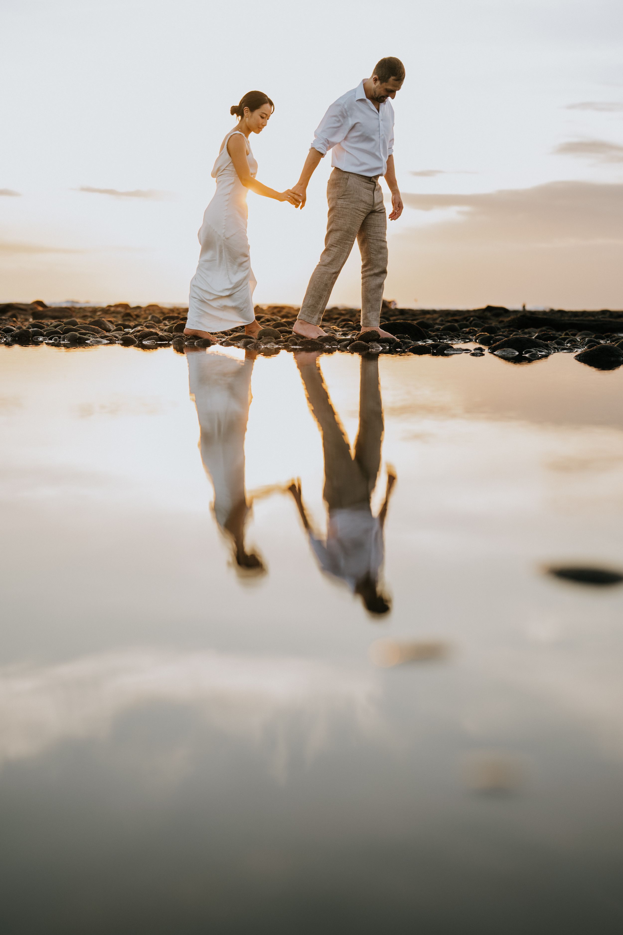 Professional Bali prewedding session at Mengening Beach.