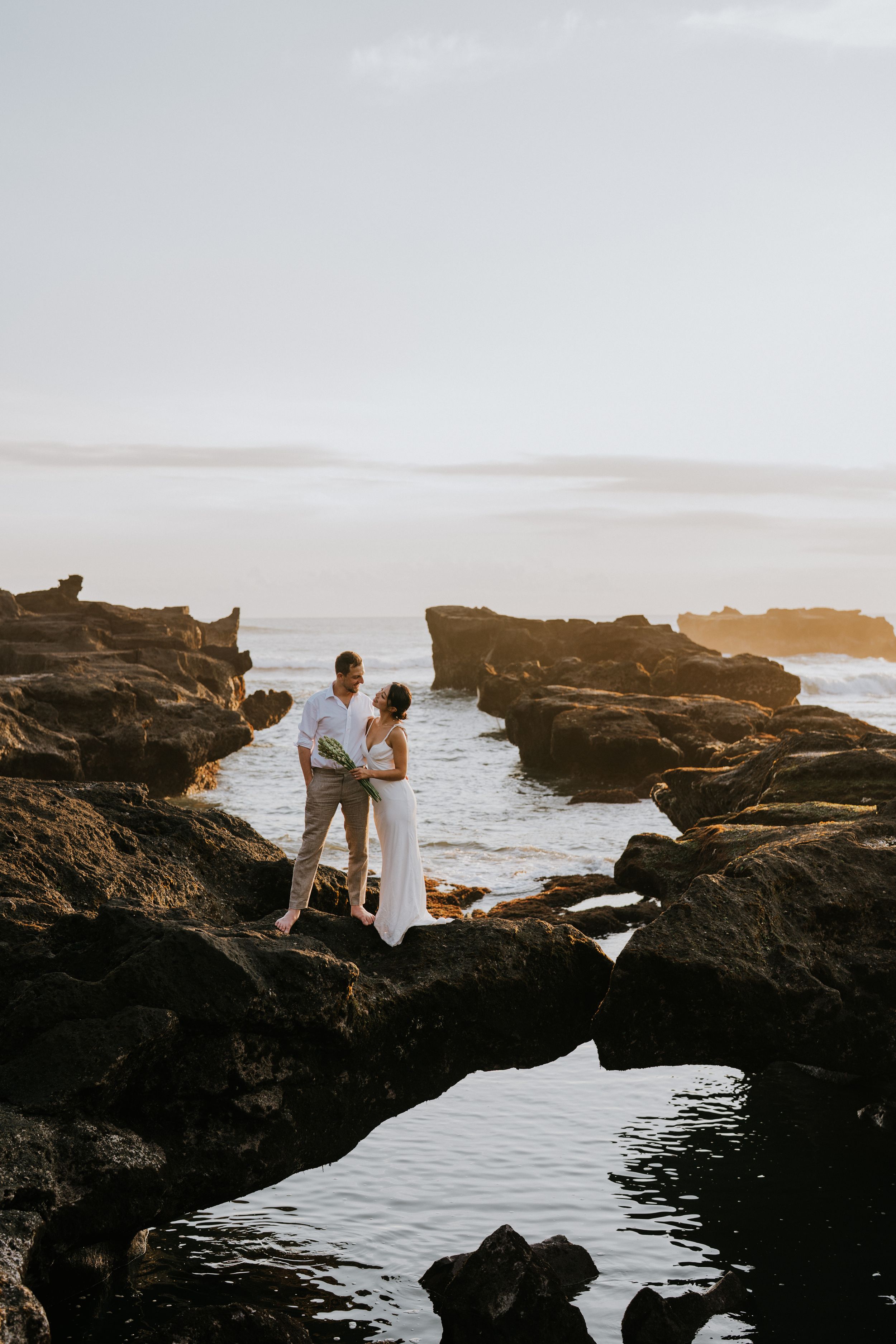 Professional Bali prewedding session at Mengening Beach.