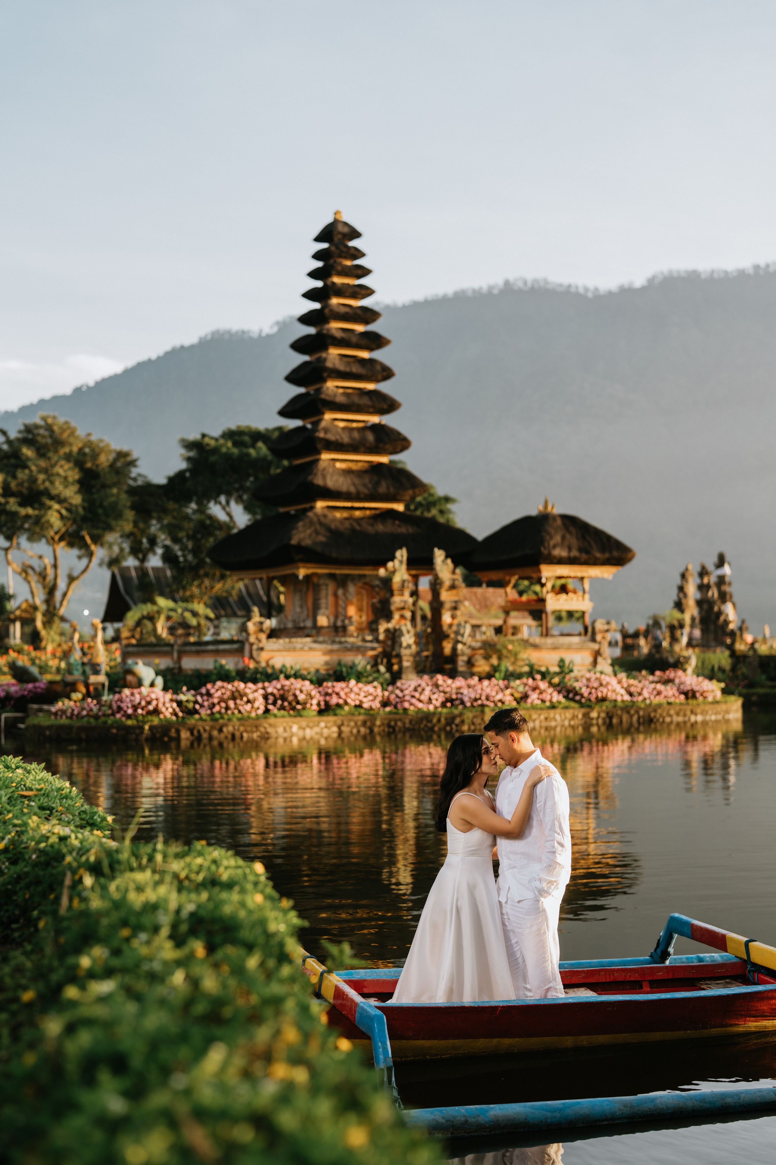 Professional Bali prewedding photography services at Lake Beratan