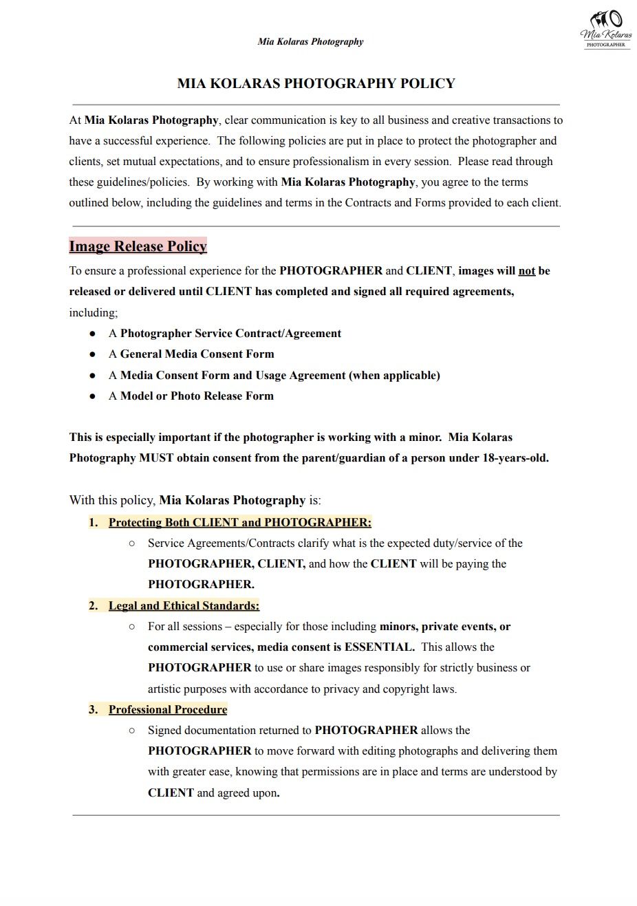 Photographer Policy (1)