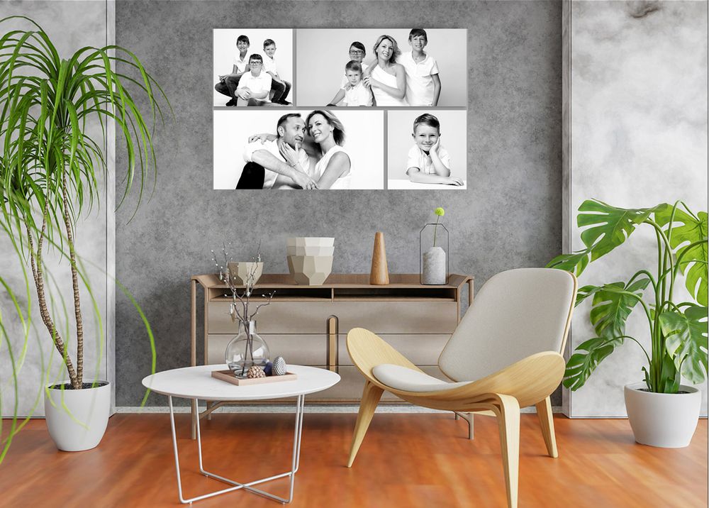 Acrylic wall art from luxury family studio photoshoot.