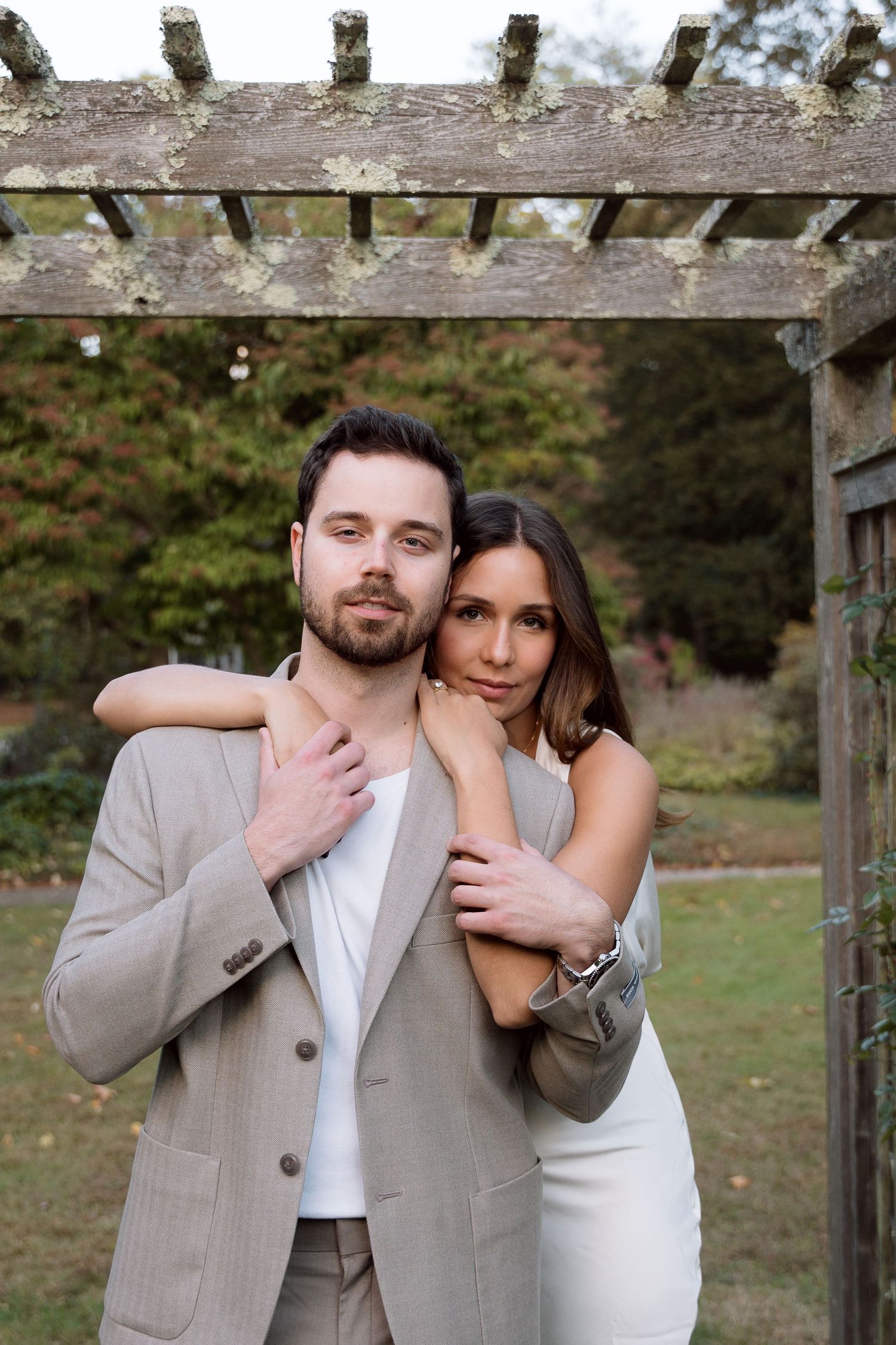 Summer engagement session at Elm Bank Gardens in Wellesley, MA