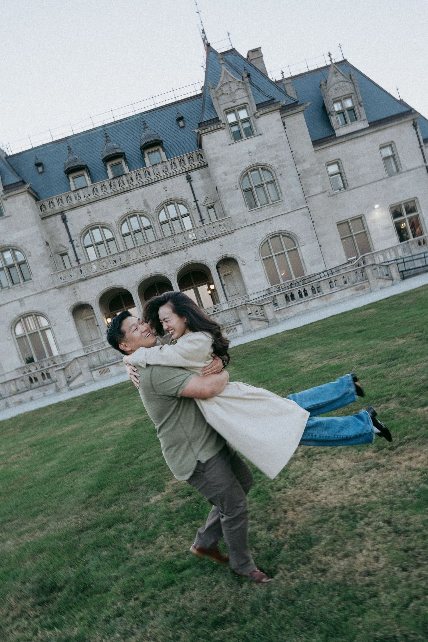 Summer engagement session at Elm Bank Gardens in Wellesley, MA