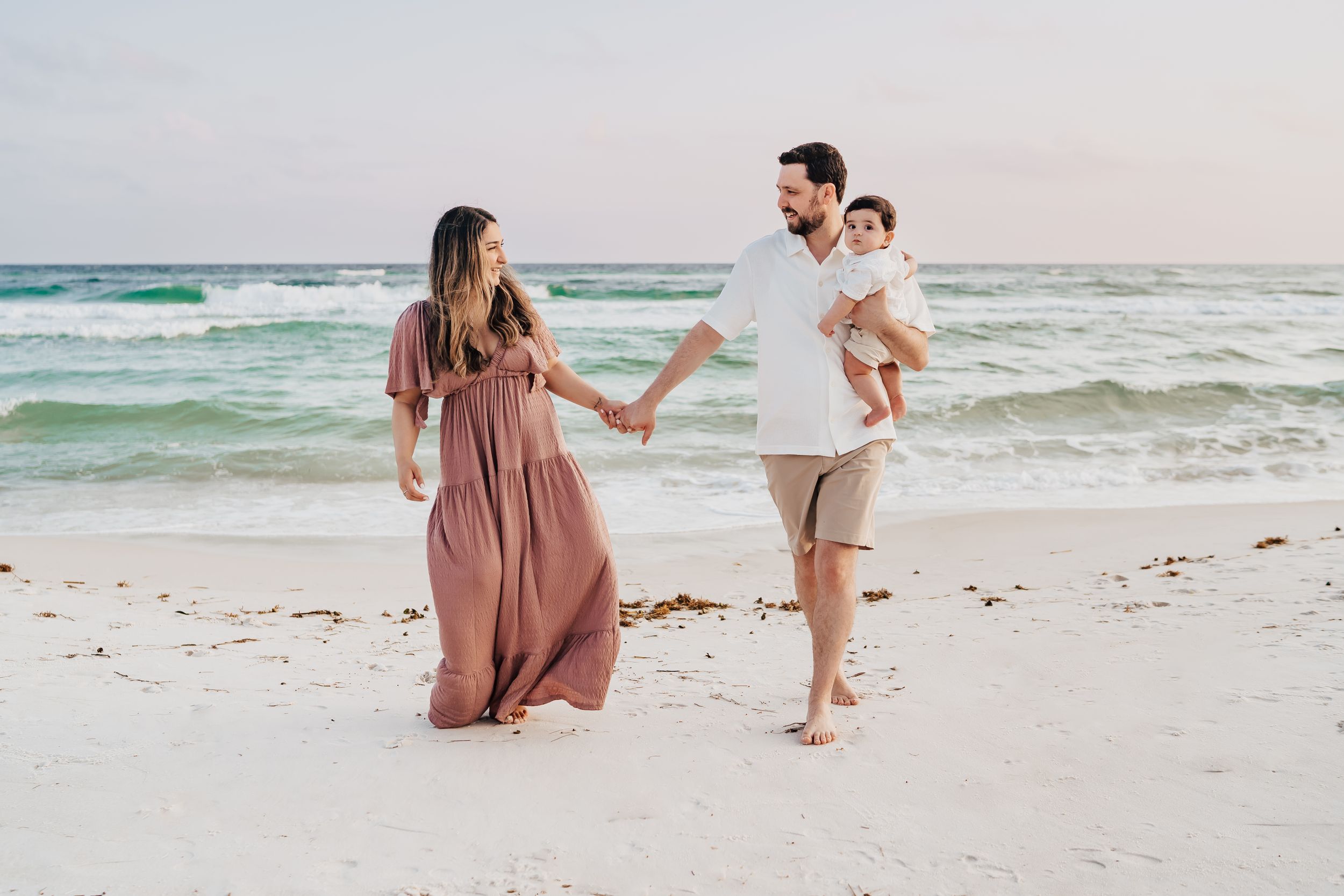 Family Sunset Beach Photo Session Seacrest Beach 30A Florida