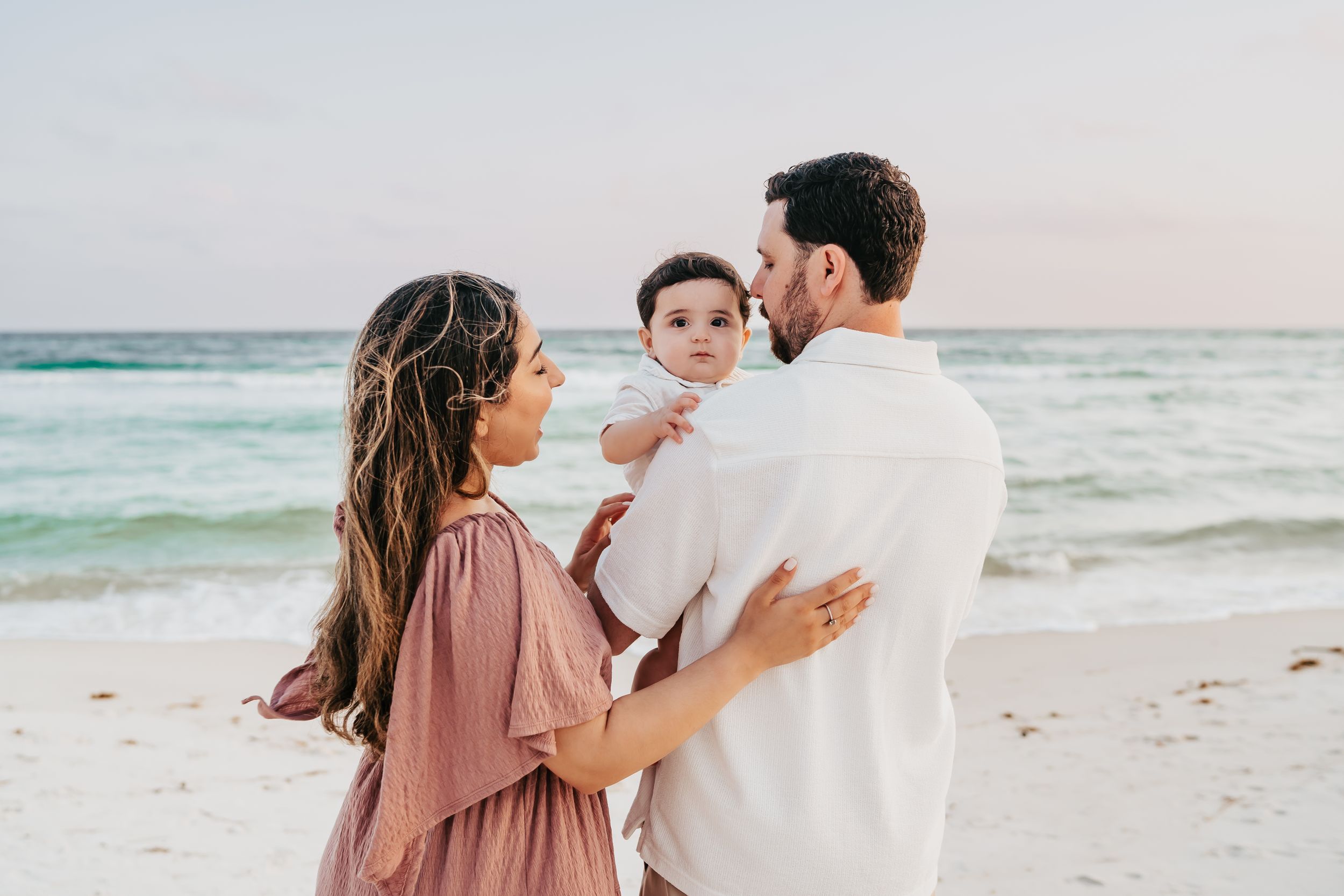Family Sunset Beach Photo Session Seacrest Beach 30A Florida