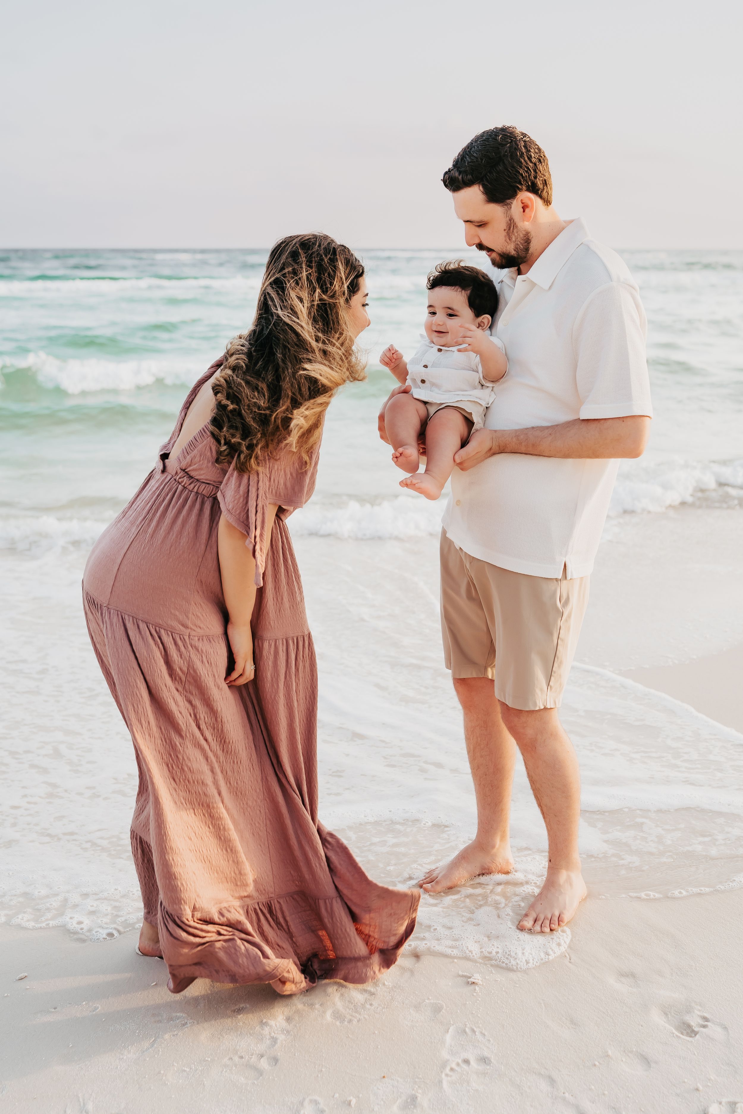 Family Sunset Beach Photo Session Seacrest Beach 30A Florida