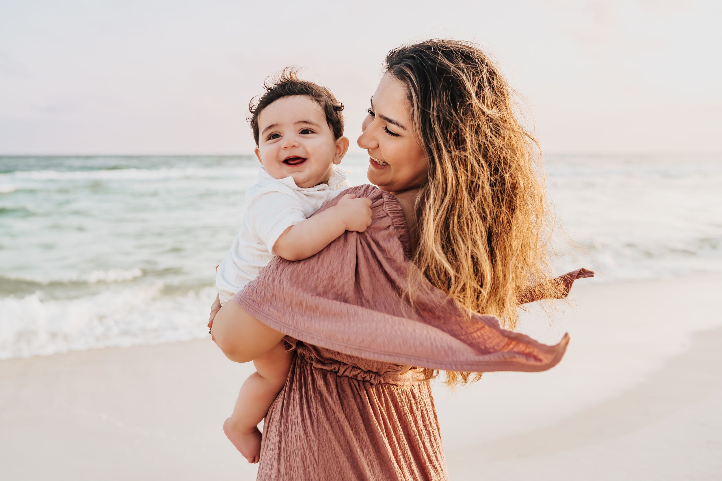 Family Sunset Beach Photo Session Seacrest Beach 30A Florida