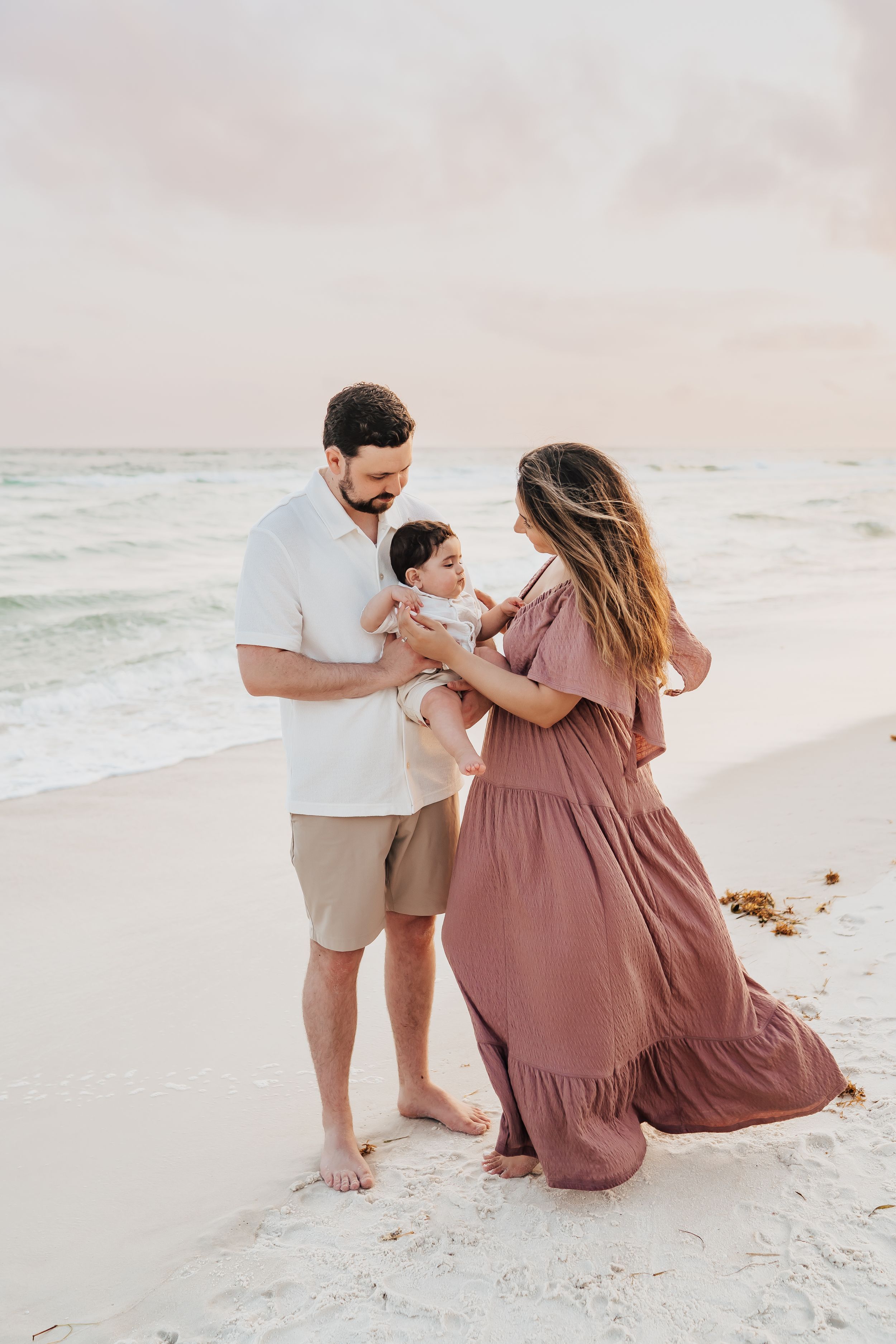 Family Sunset Beach Photo Session Seacrest Beach 30A Florida