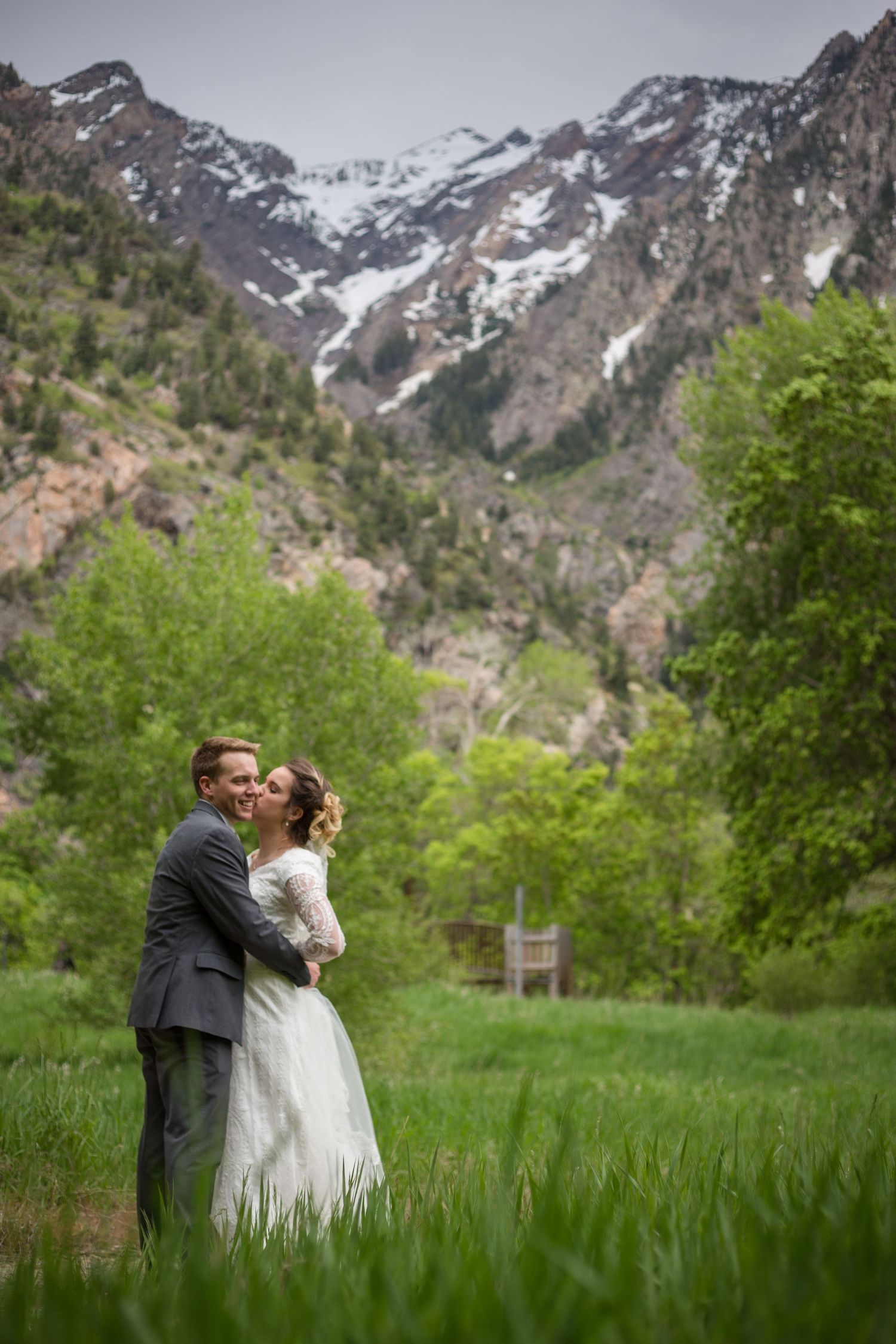 bridal photoshoot bride and groom storm mountain big cottonwood canyon salt lake city utah