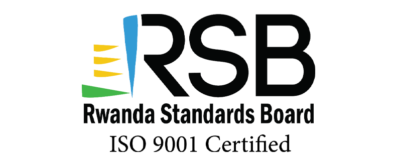 Three corporate logos for RSB and RDB organizations displayed horizontally with ISO certification text.