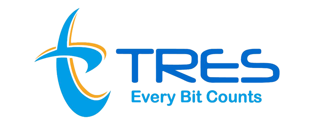 Three tech company logos displayed horizontally - Bsure, Tres, and Every Bit Counts with blue and orange colors.