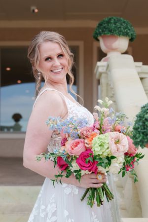 D'Vine Grace Vineyard McKinney TX dallas Fort Worth wedding venue first look spring wedding wedding dress outdoors ceremony bridal party
