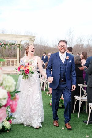 D'Vine Grace Vineyard McKinney TX  Dallas Fort Worth wedding venue first look spring wedding wedding dress outdoors ceremony bridal party
