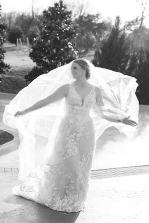 D'Vine Grace Vineyard McKinney TX  Dallas Fort Worth wedding venue first look spring wedding wedding dress outdoors ceremony bridal party