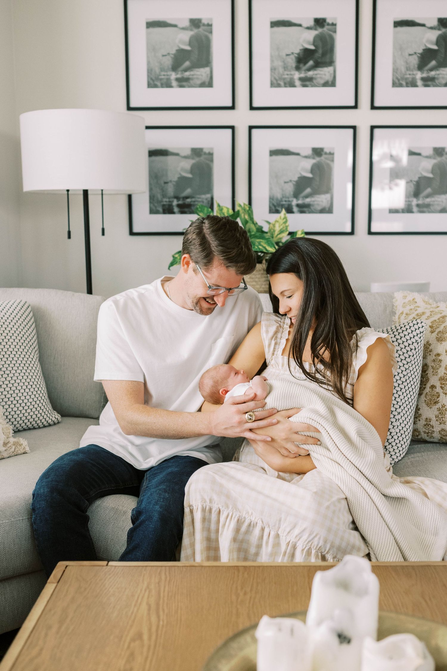 Calm, baby-led newborn photography session in Frisco TX
