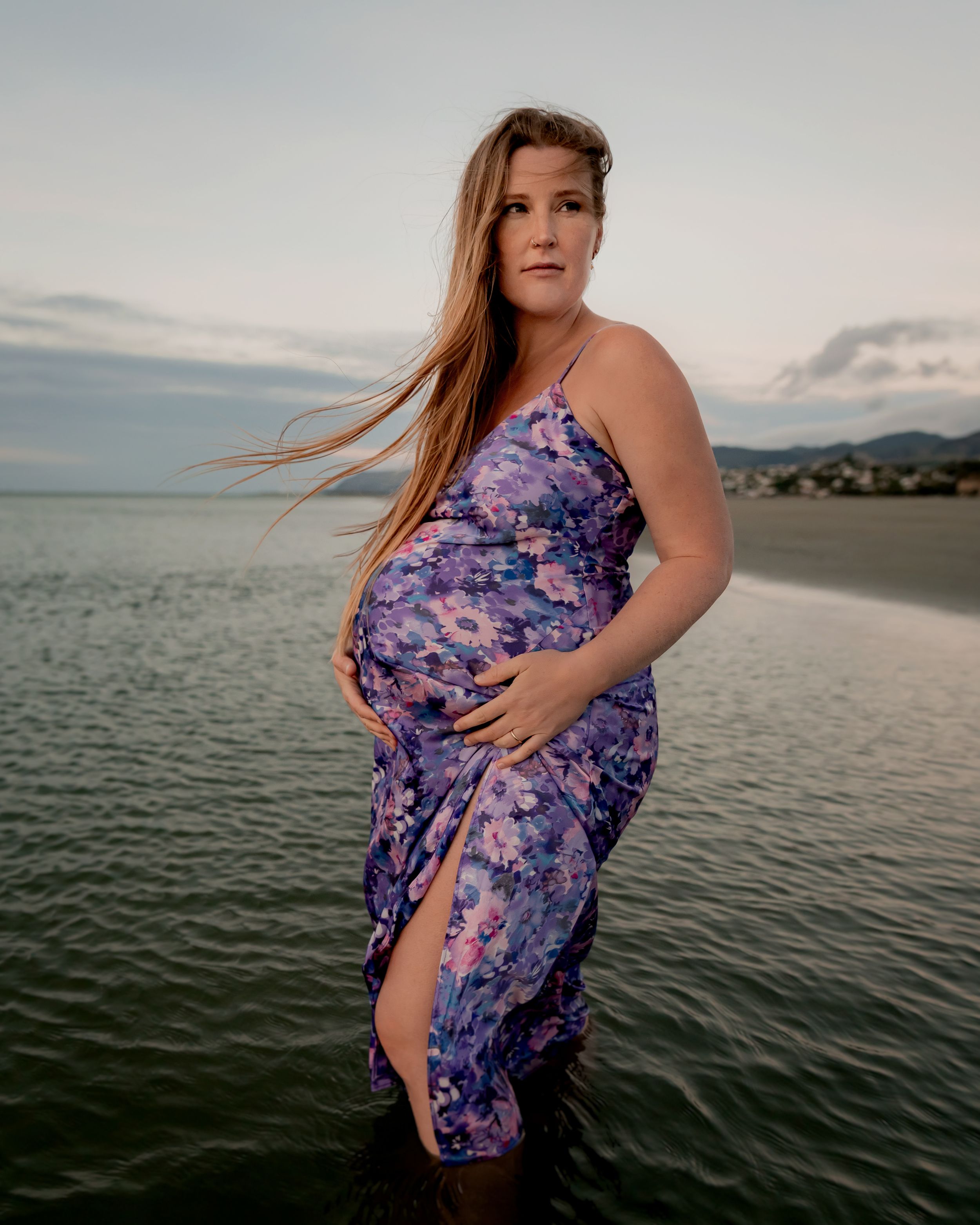 Fine art maternity portrait capturing the beauty of pregnancy