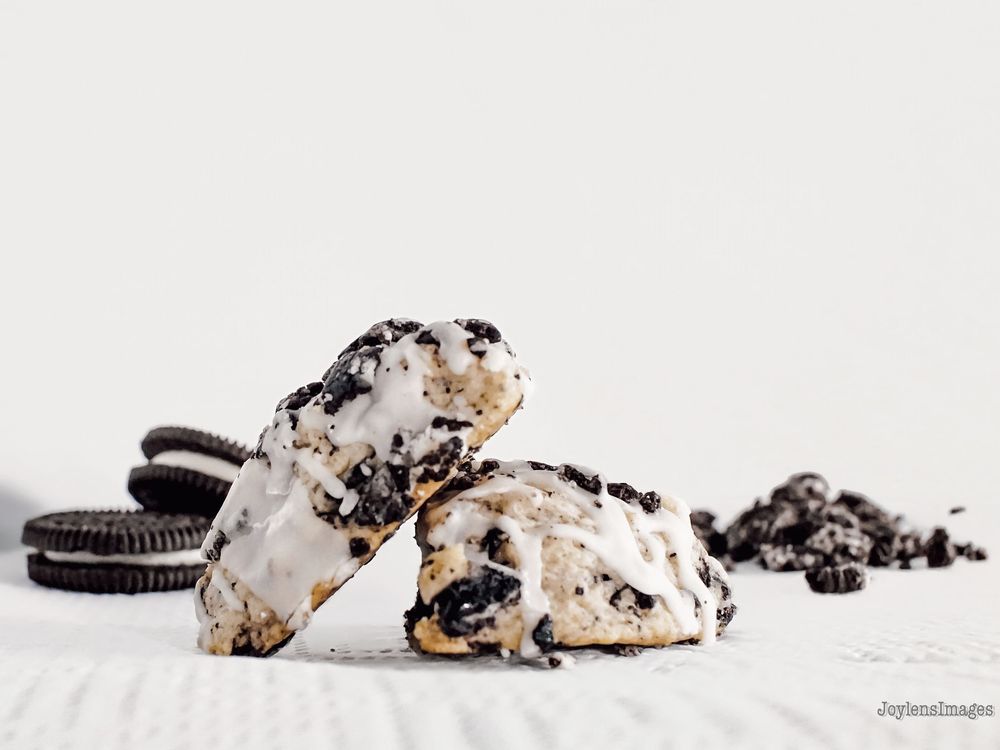A sequence of Oreo cookies being pulled apart and crushed showing different stages of deconstruction.