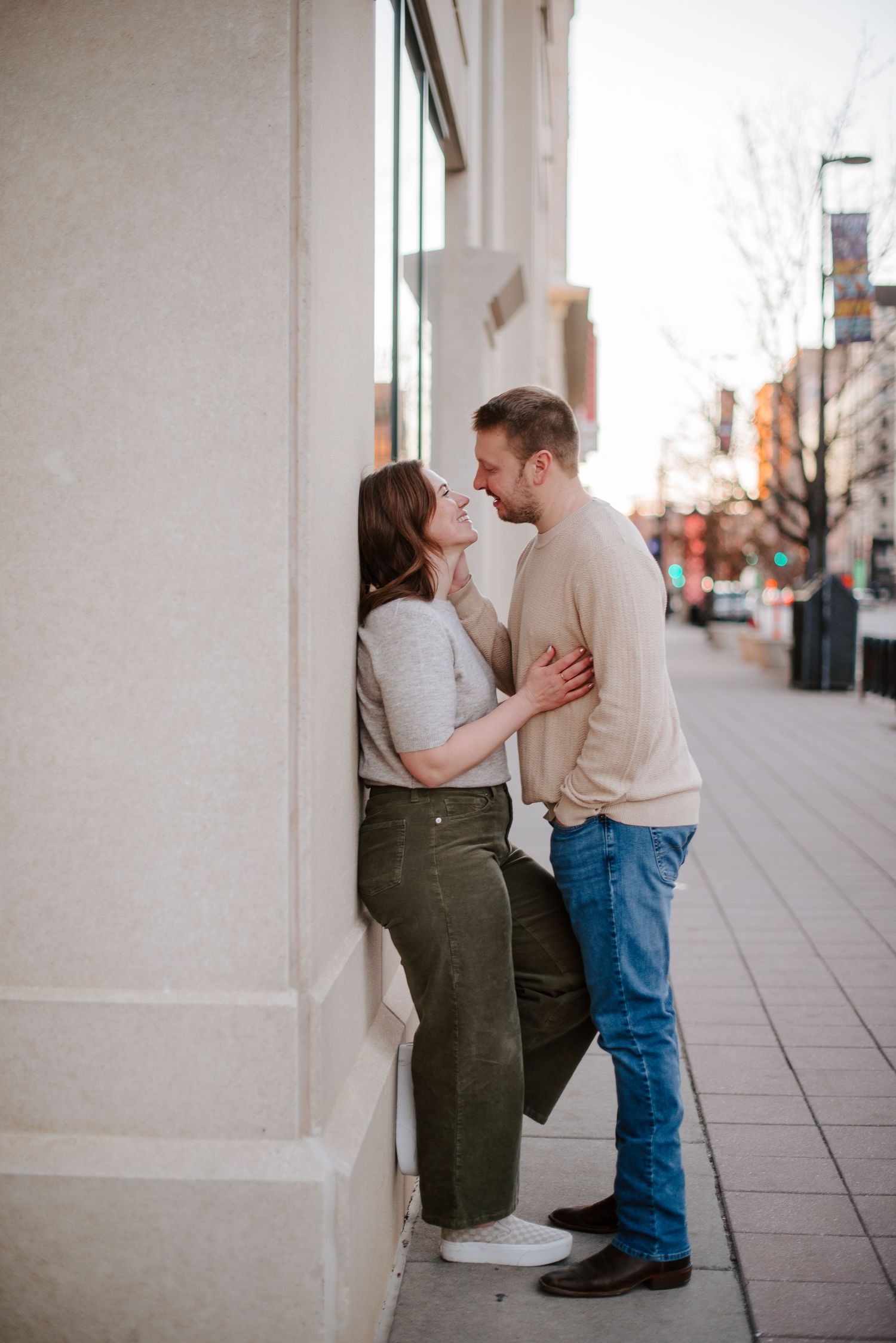 Downtown city engagement session in Wichita, KS - engagement pictures by Jessica Nadine Photography