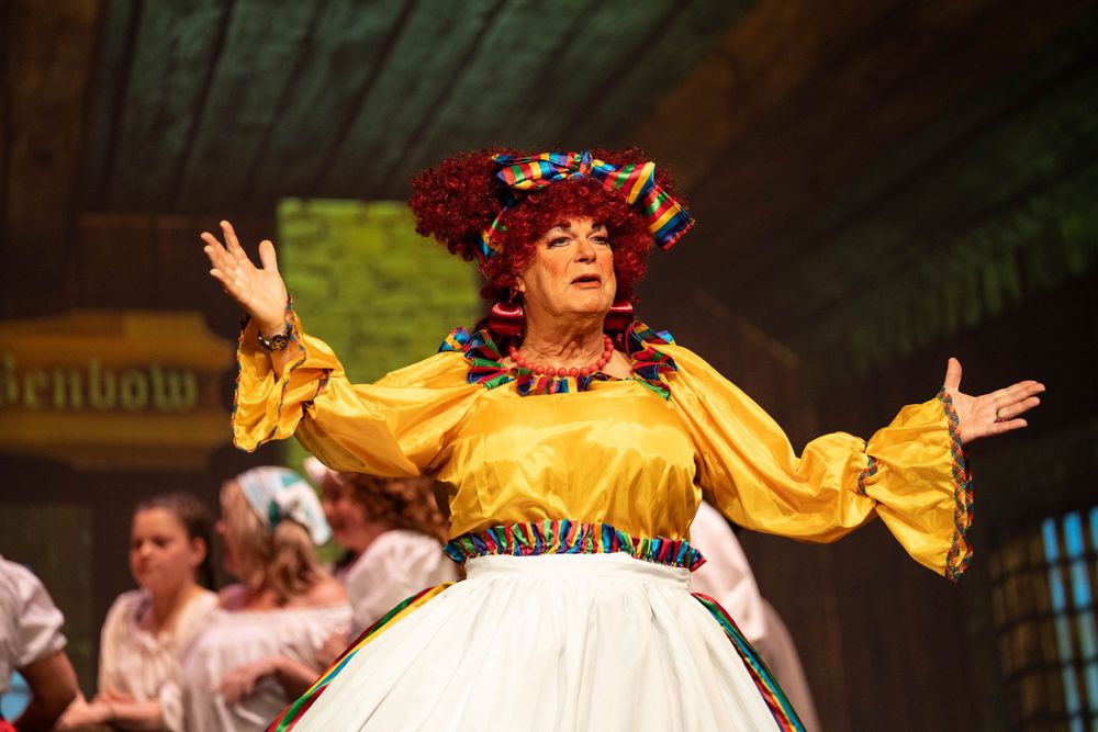 pantomime dame on stage