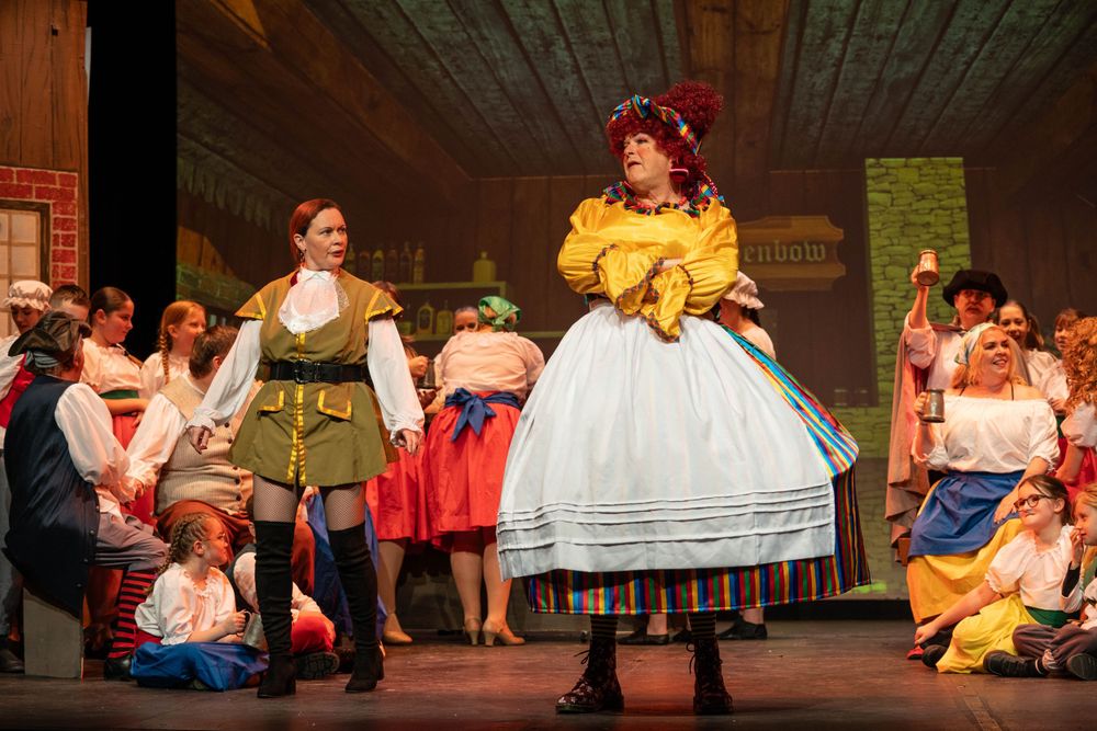 pantomime characters on stage