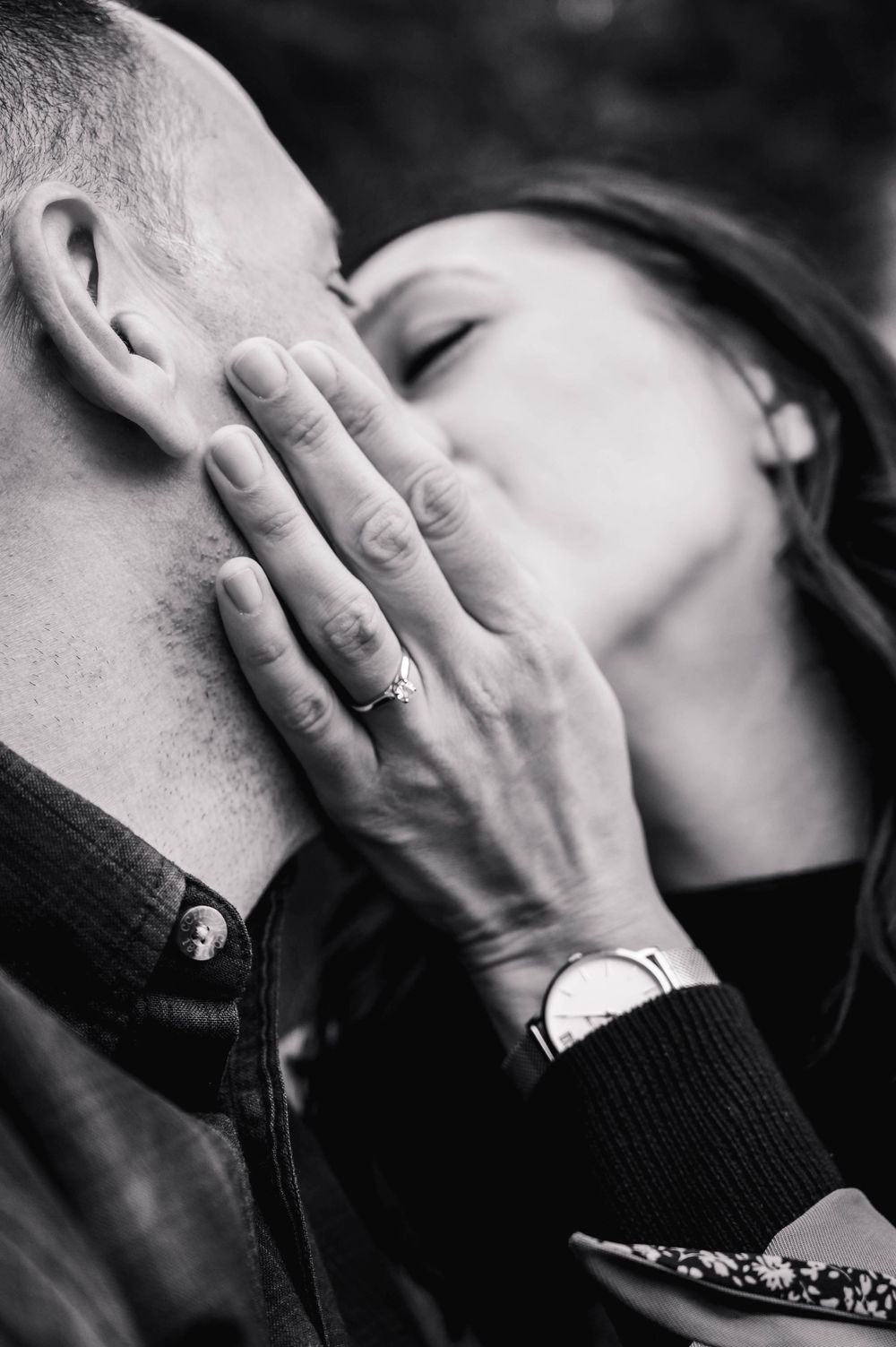 A romantic Calgary Alberta engagement session during the fall.