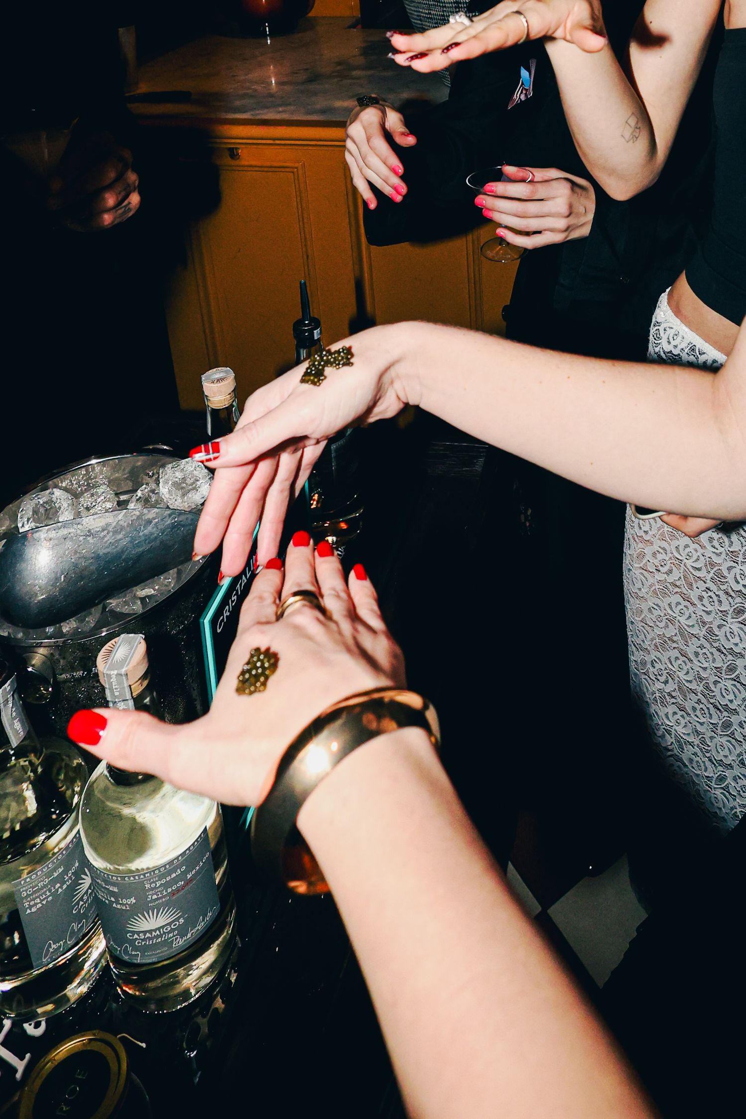 New Year's Eve party for Barbara Palvin in Los Angeles with Dylan Sprouse, Casamigos, and friends in attendance.