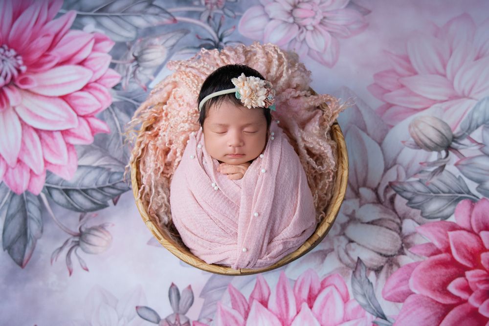 midland tx newborn photographer Midland TX newborn wrapped baby session photographers midland tx posed baby basket newborn mini session