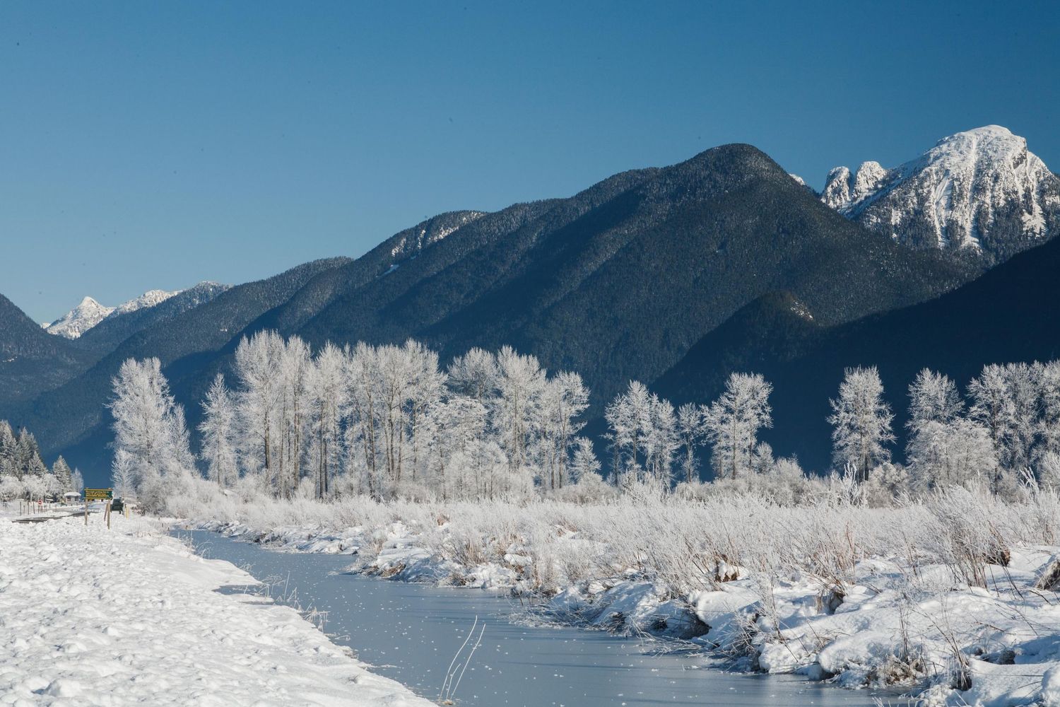 Pitt Lake, Pitt Meadows, Maple Ridge Golden Ears Mountains, Mount Blanshard, British Columbia