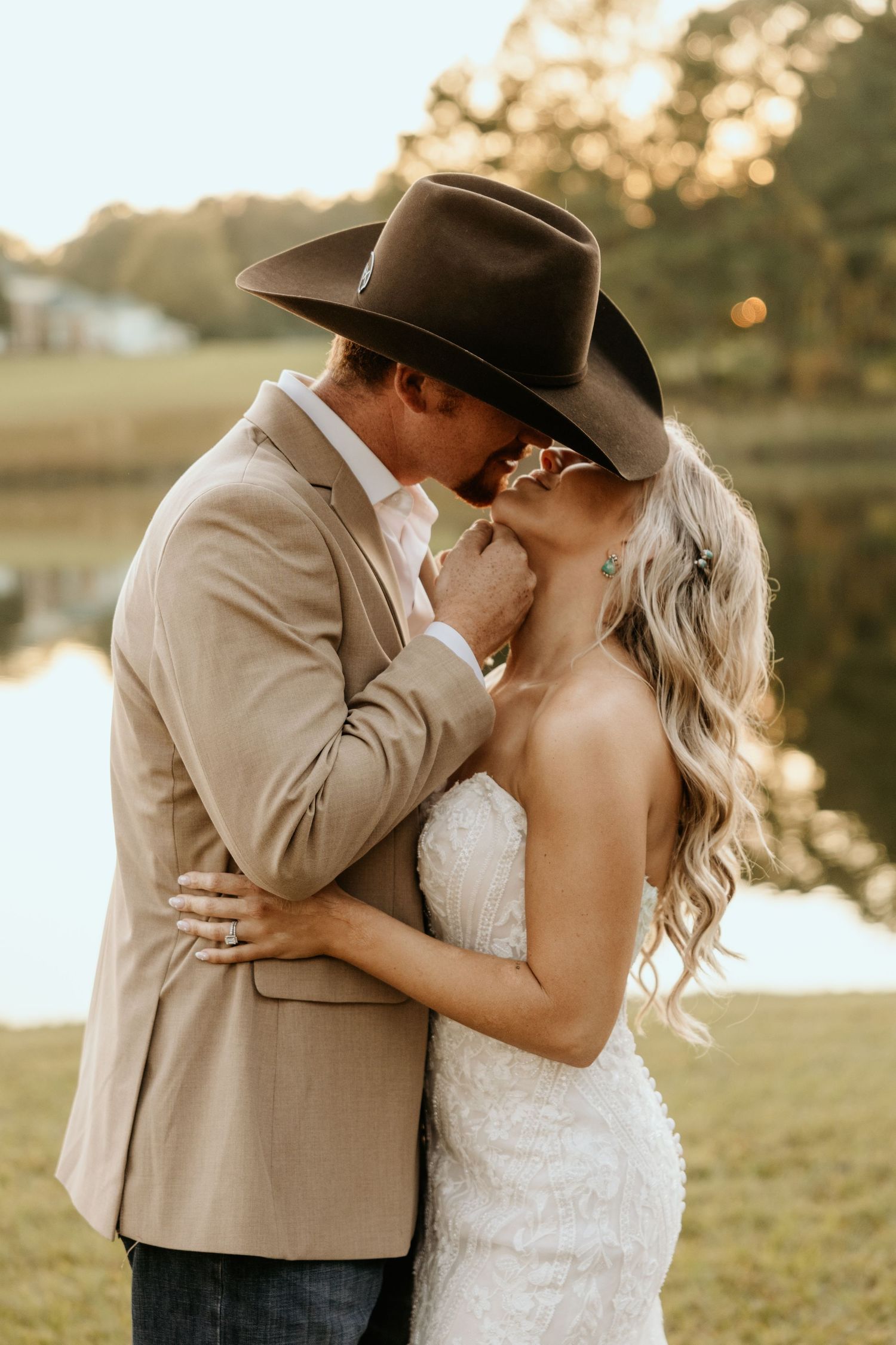 Photograph of wedding portraits at a wedding in Senoia, Georgia