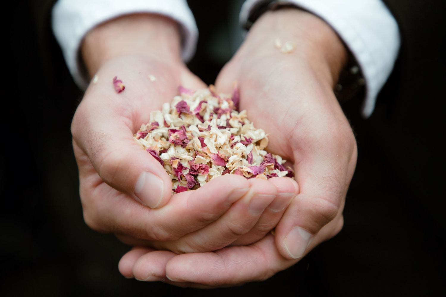 confetti In hands celebrations photography detail