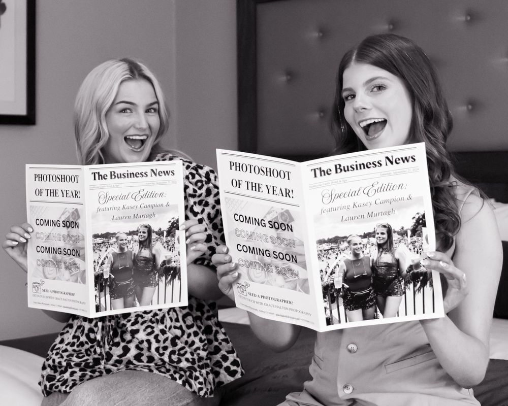 Progressive series of someone holding and displaying a business newspaper while lying down.