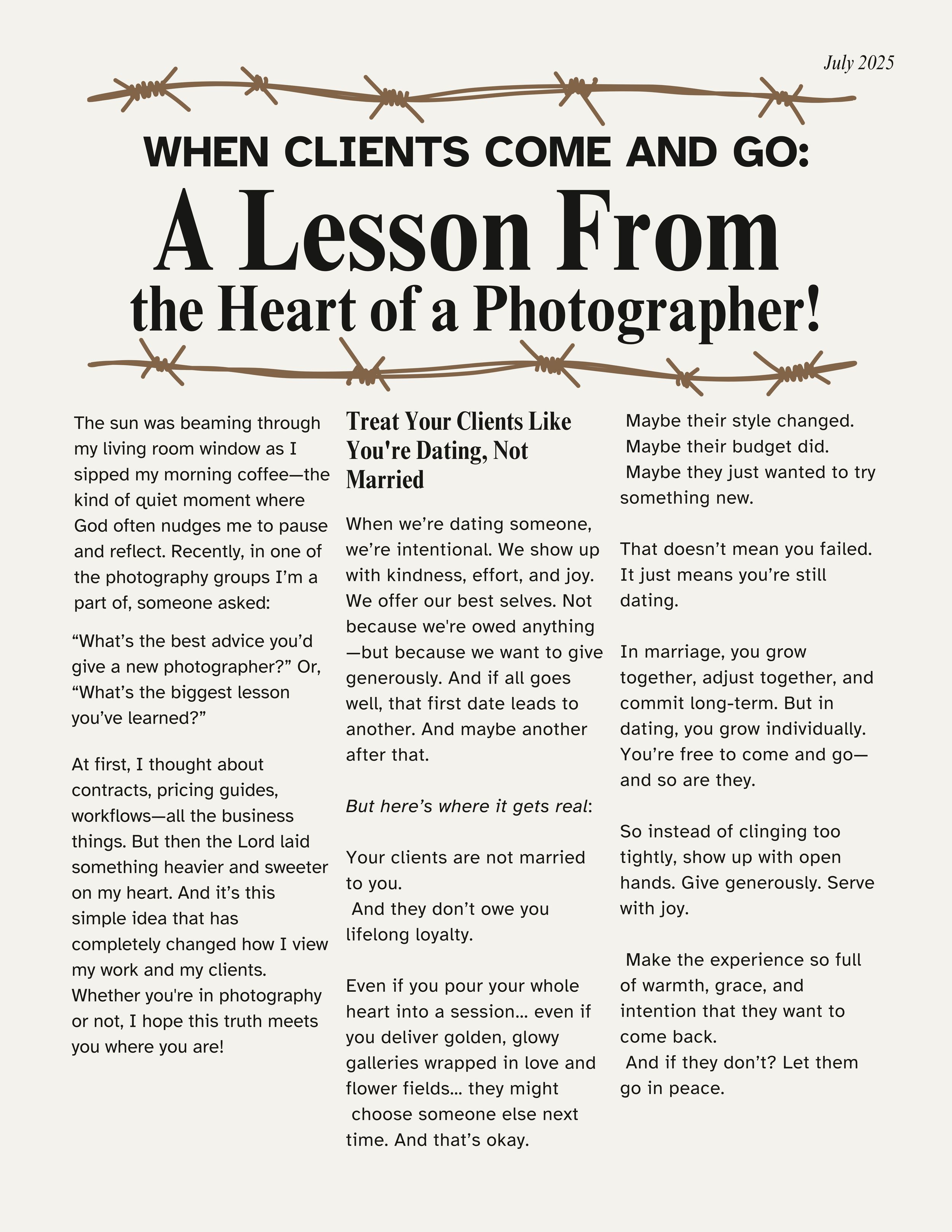 Lessons from me