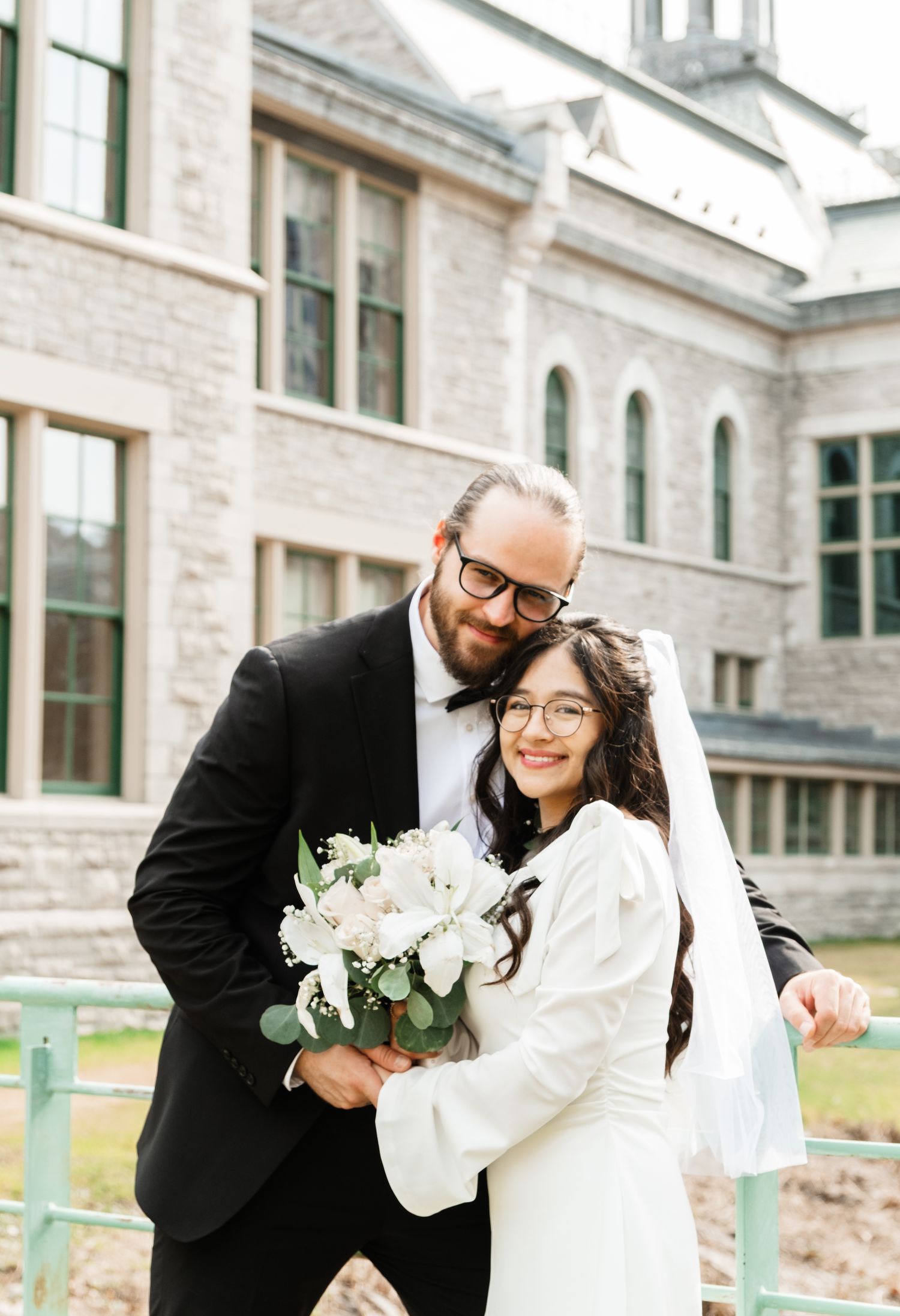 Portrait of a couple during an Elopement photo session, Outdoor photography.