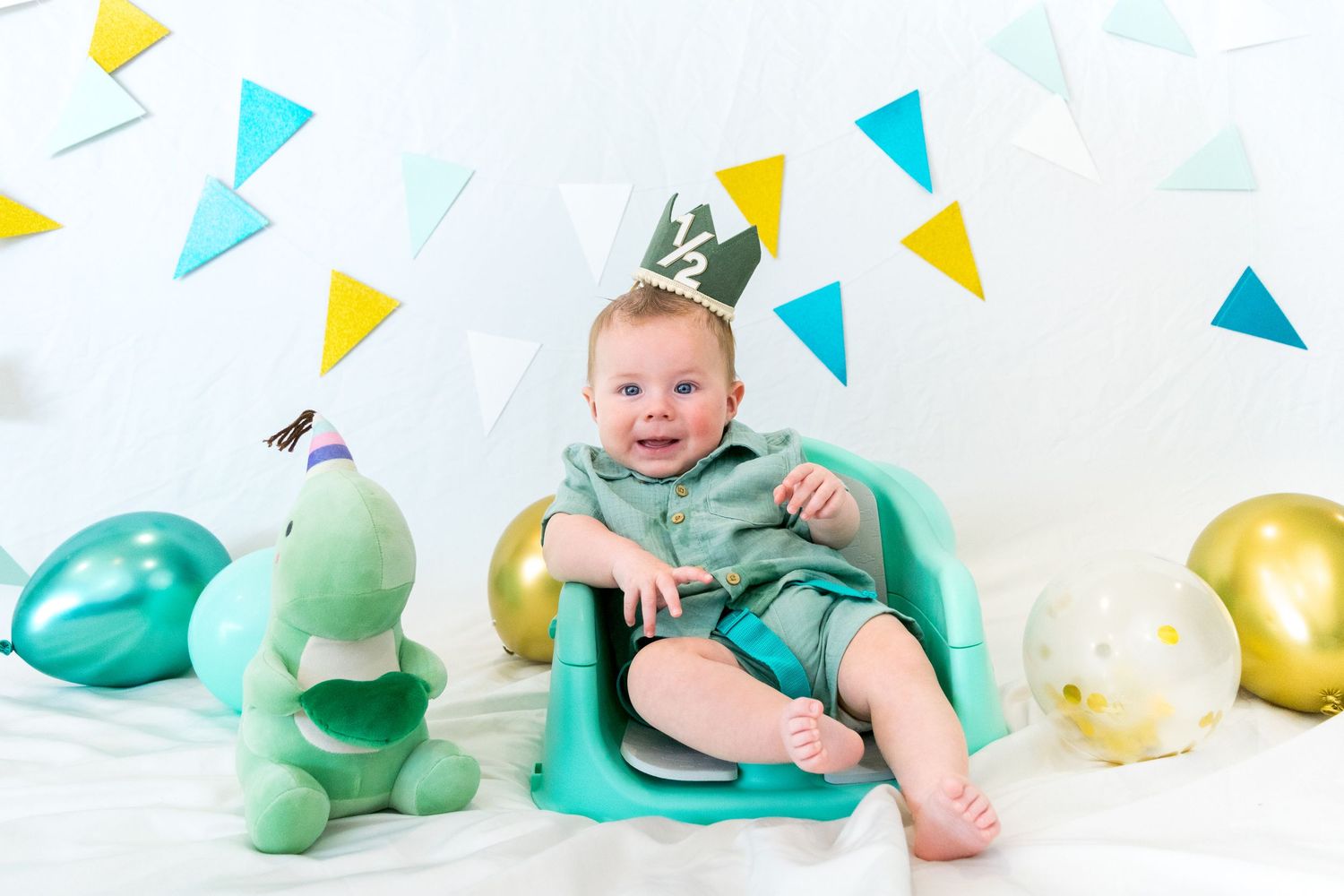 1/2 birthday pictures for little boy in rural Marana, Arizona