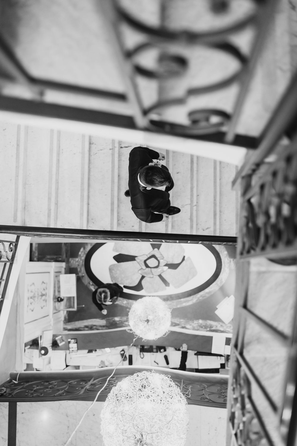Black and white detail shots of vintage machinery or equipment.