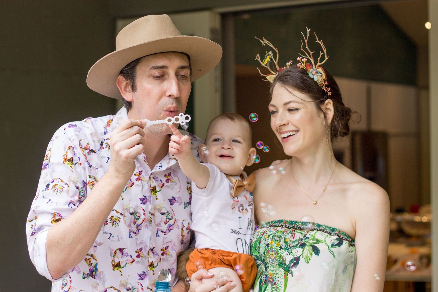 Family portrait. First birthday party in Dorado, Puerto Rico.