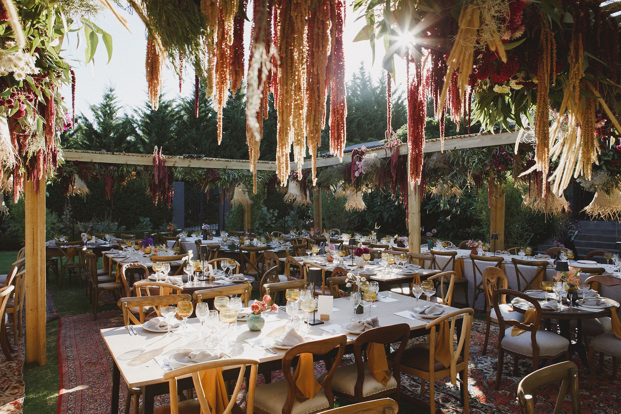 Al fresco wedding reception at Johannesdal