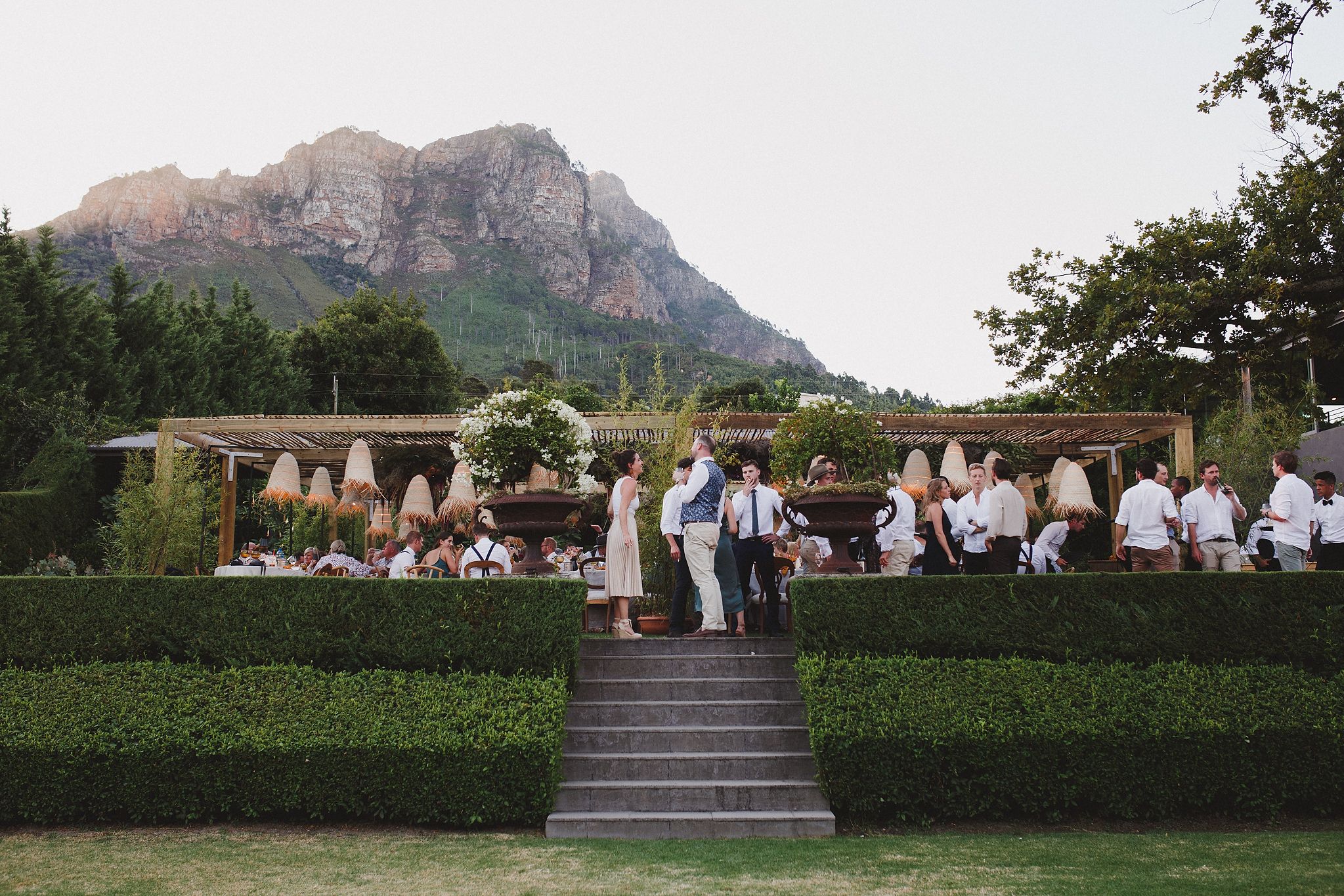 Al fresco wedding reception at Johannesdal boho inspired