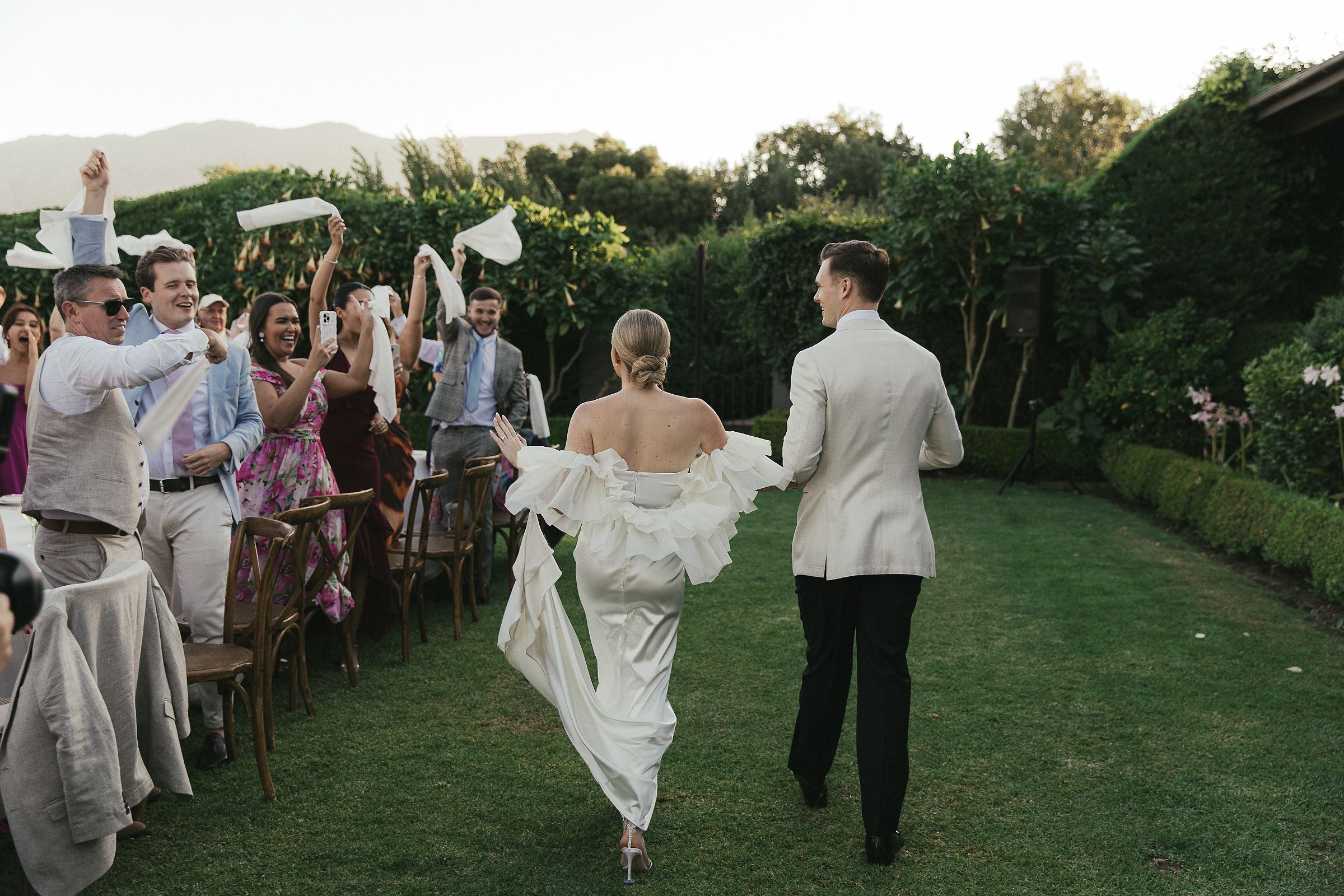 Al fresco wedding reception at Johannesdal