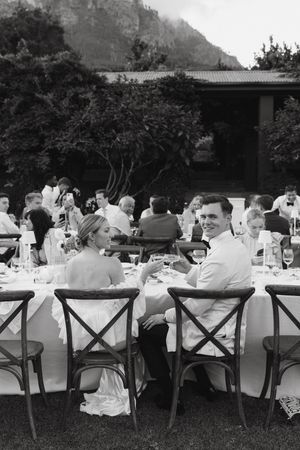 Al fresco wedding reception at Johannesdal