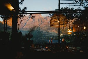 Romantic candlelit reception at Johannesdal 1207 Stellenbosch wedding venue