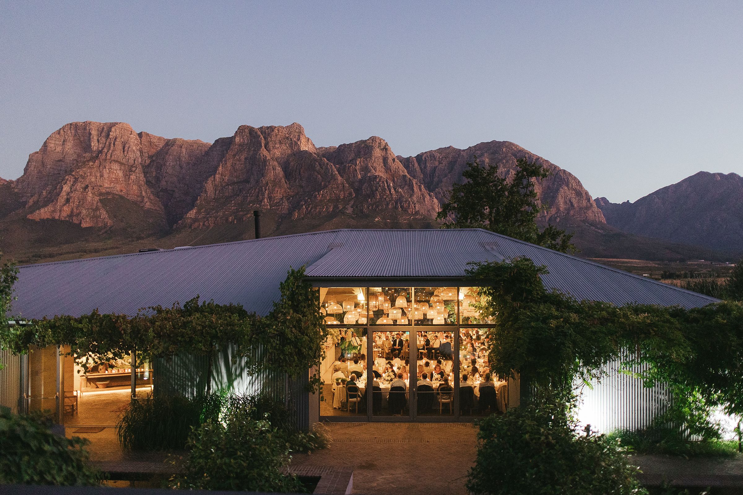 Johannesdal 1207 wedding venue in Banhoek Valley with mountain views and vineyards