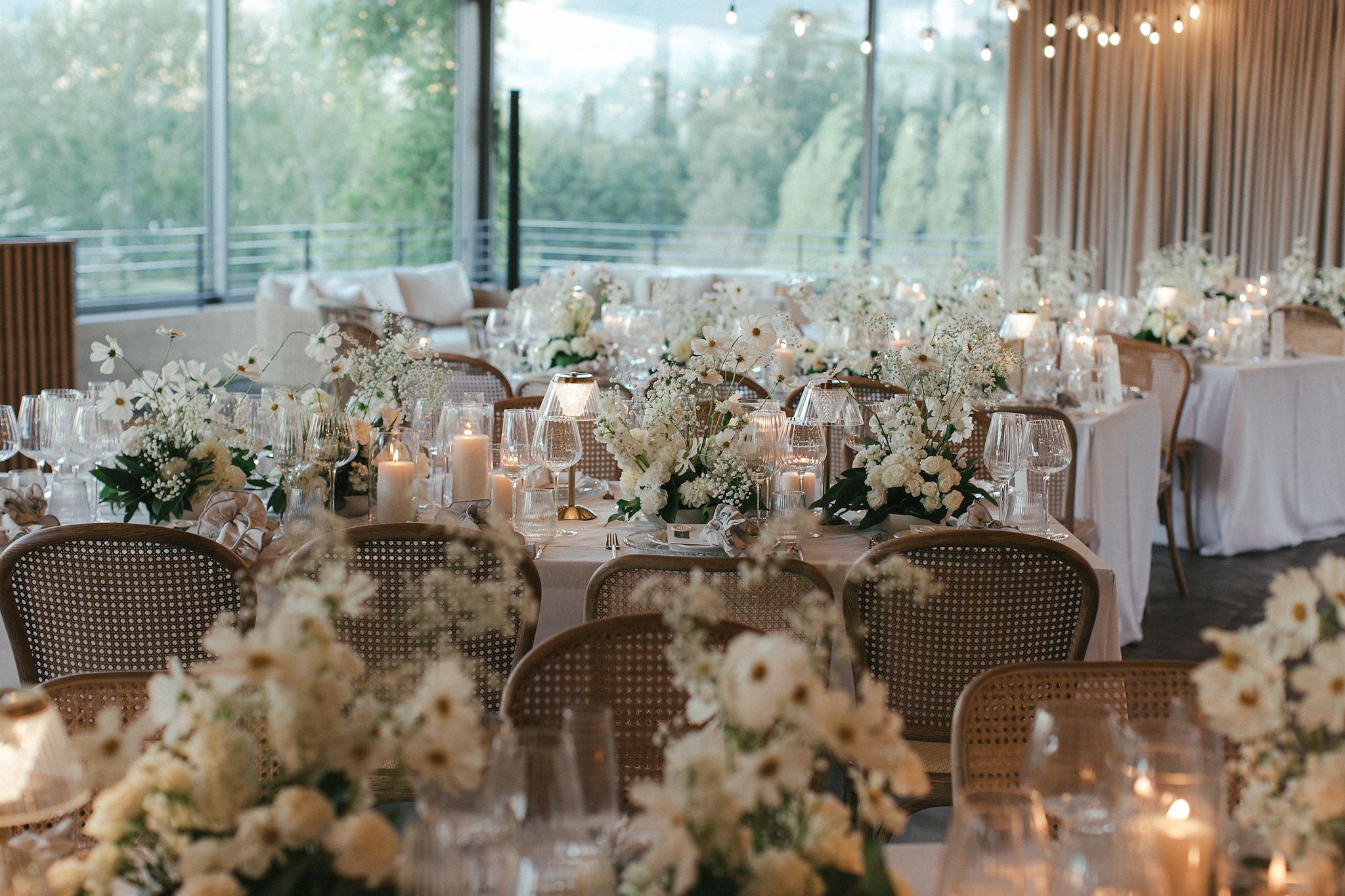Romantic candlelit reception at Johannesdal 1207 Stellenbosch wedding venue