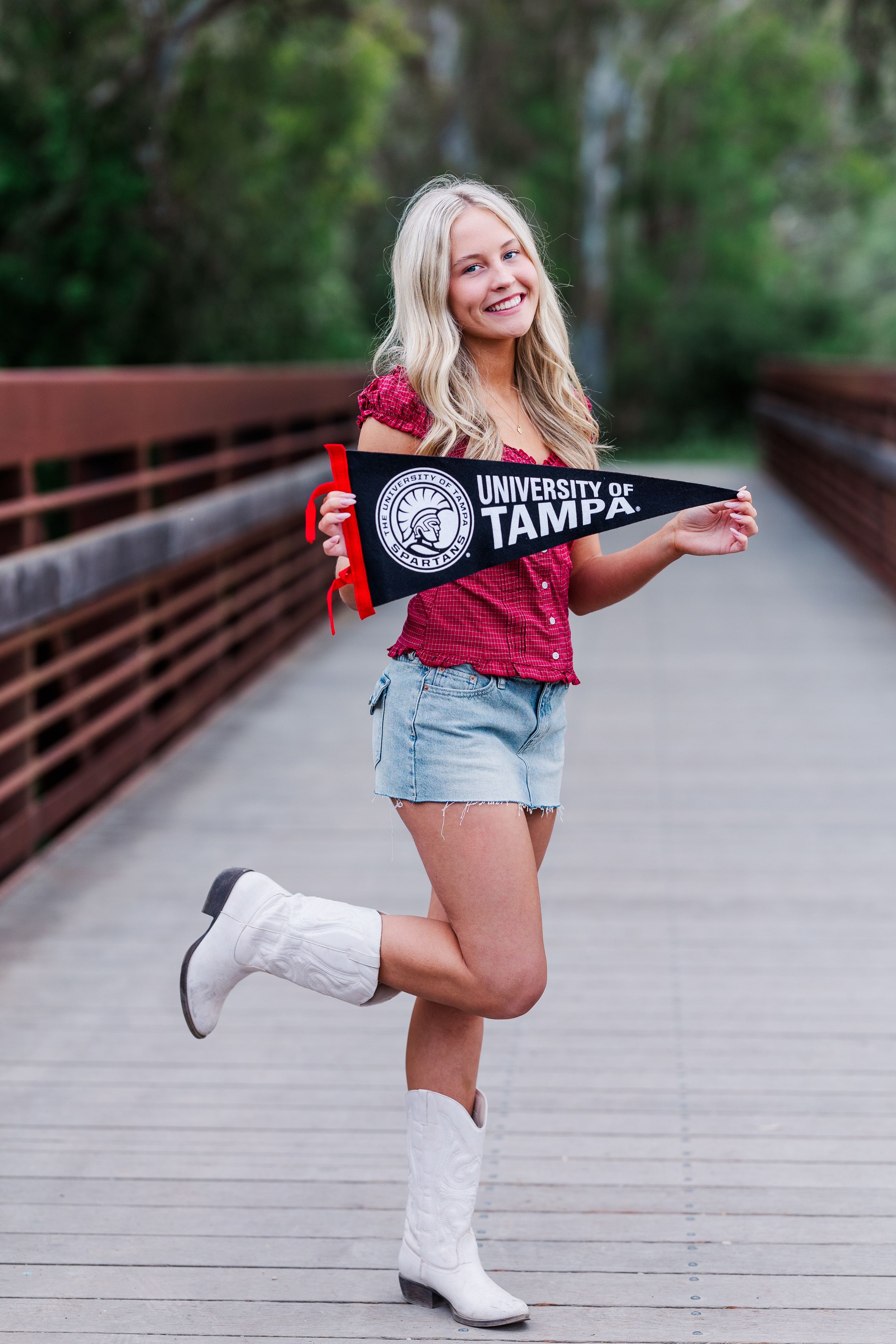 Outdoor senior portrait in Ventura County, captured in natural light by a professional photographer with a light and airy style.